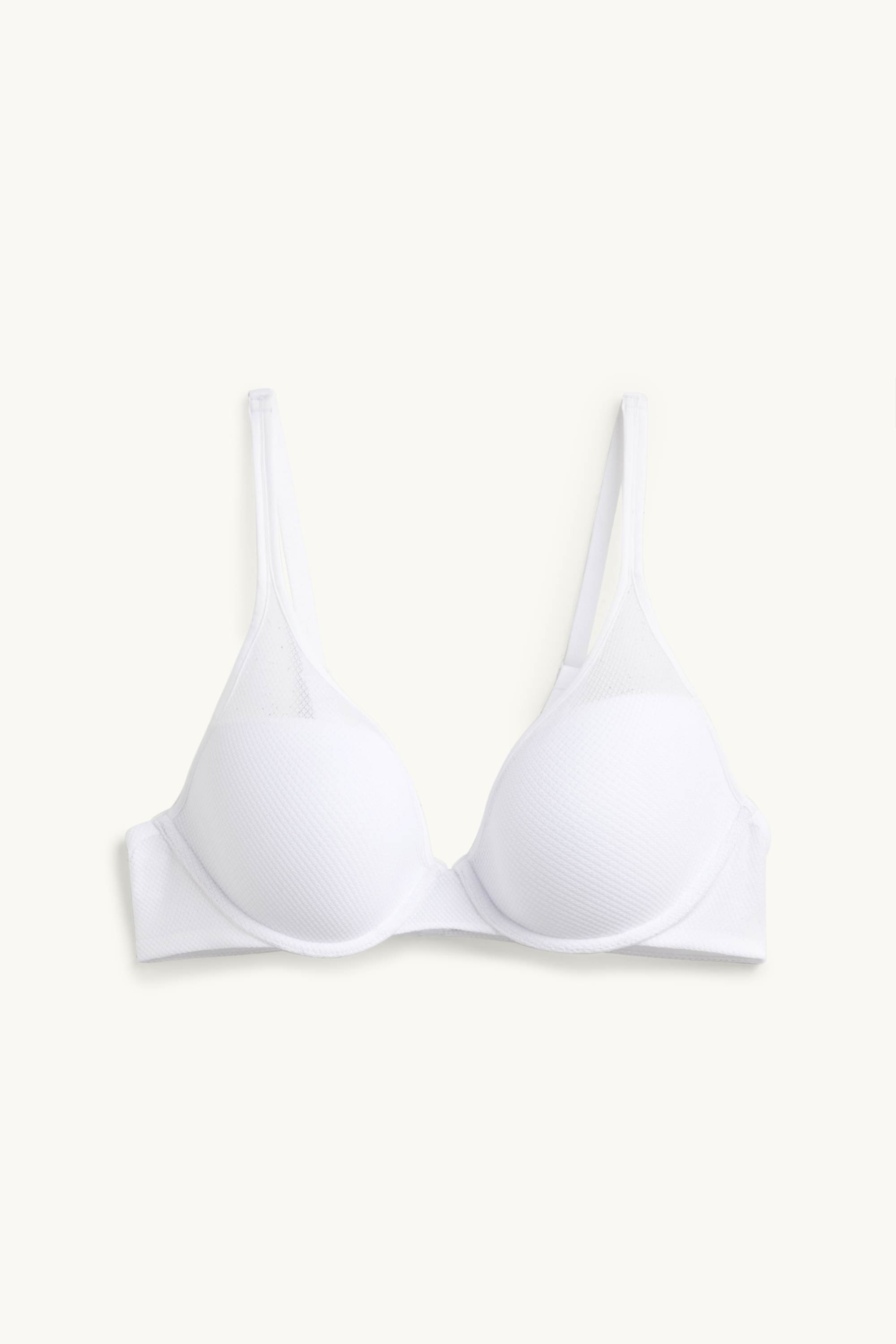 Underwire bra - PLUNGE - padded white