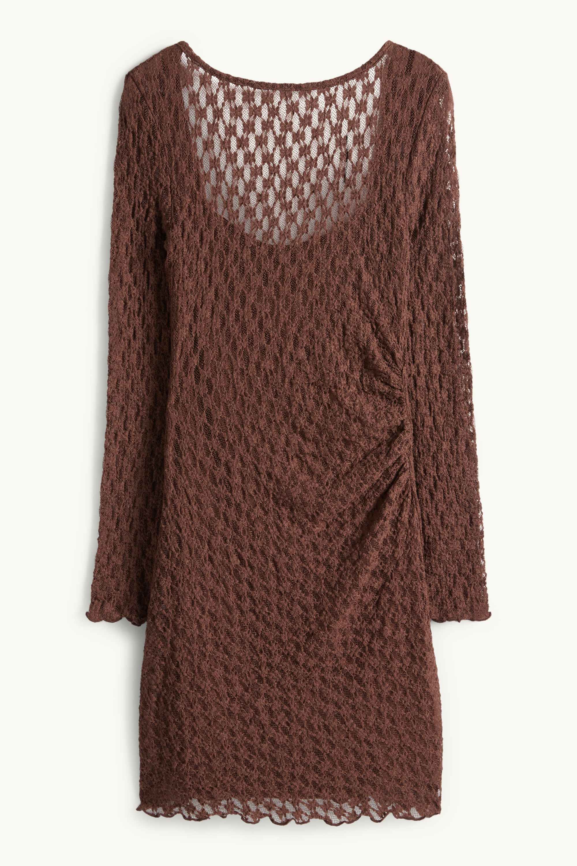 Lace dress brown