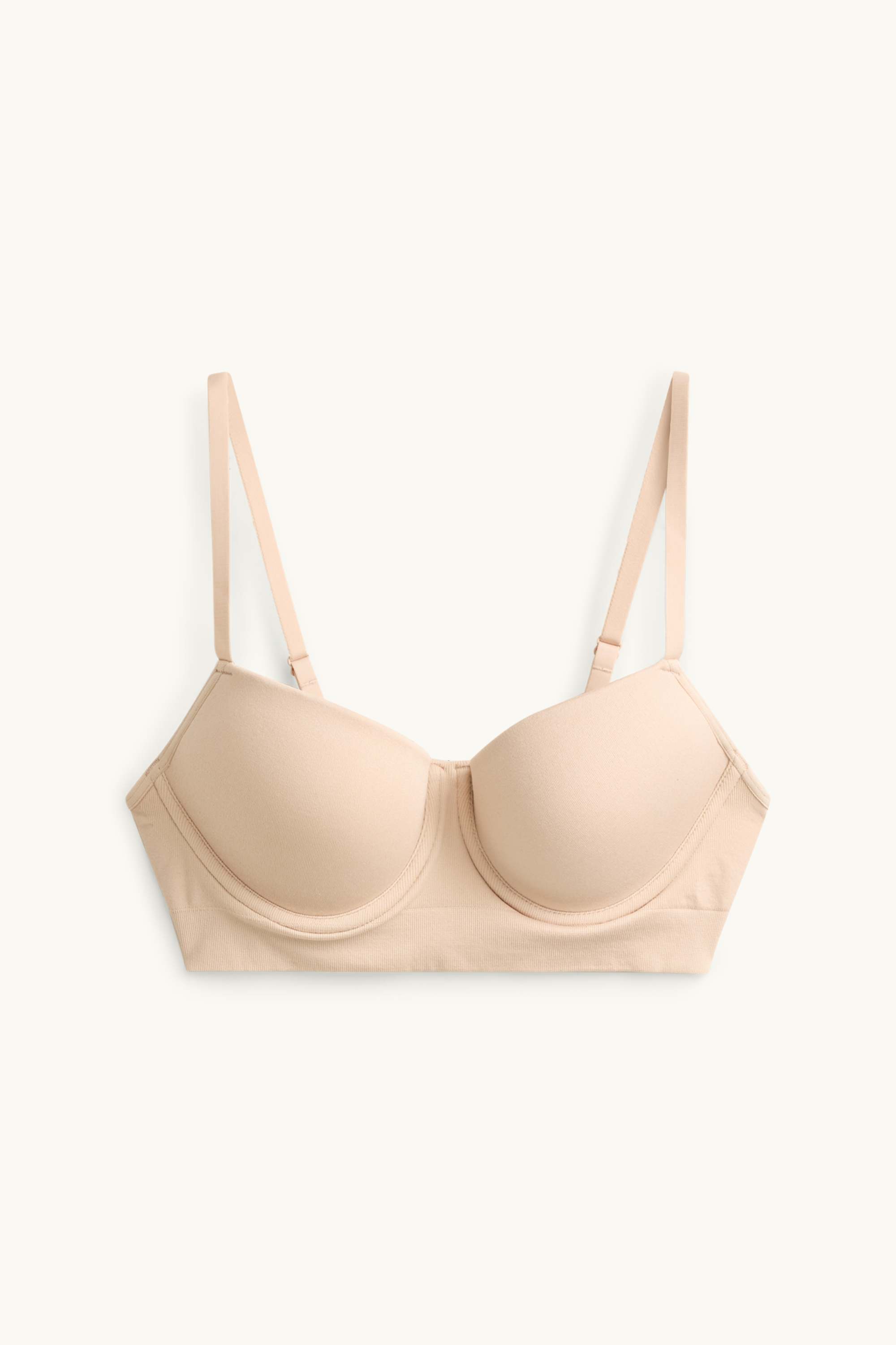 Underwire bra - DEMI - padded beige