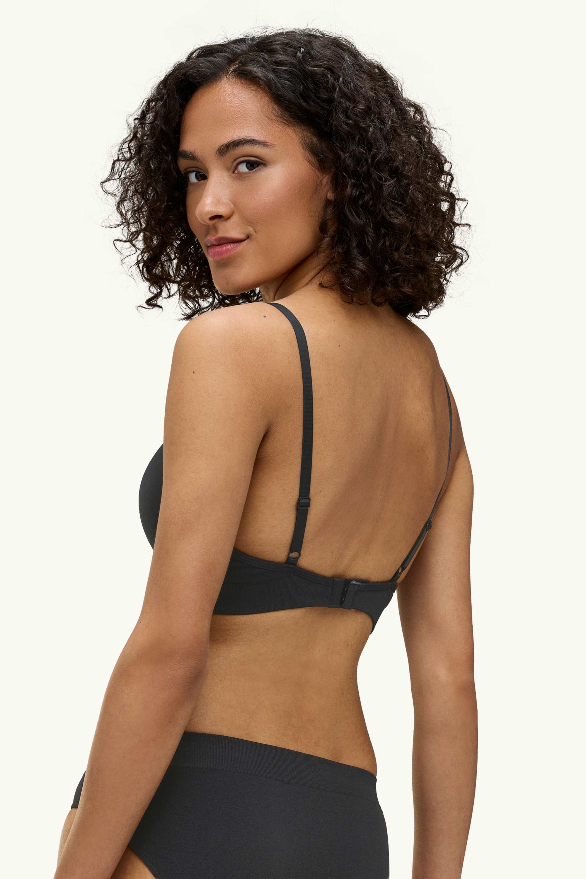 Underwire bra - DEMI - padded black
