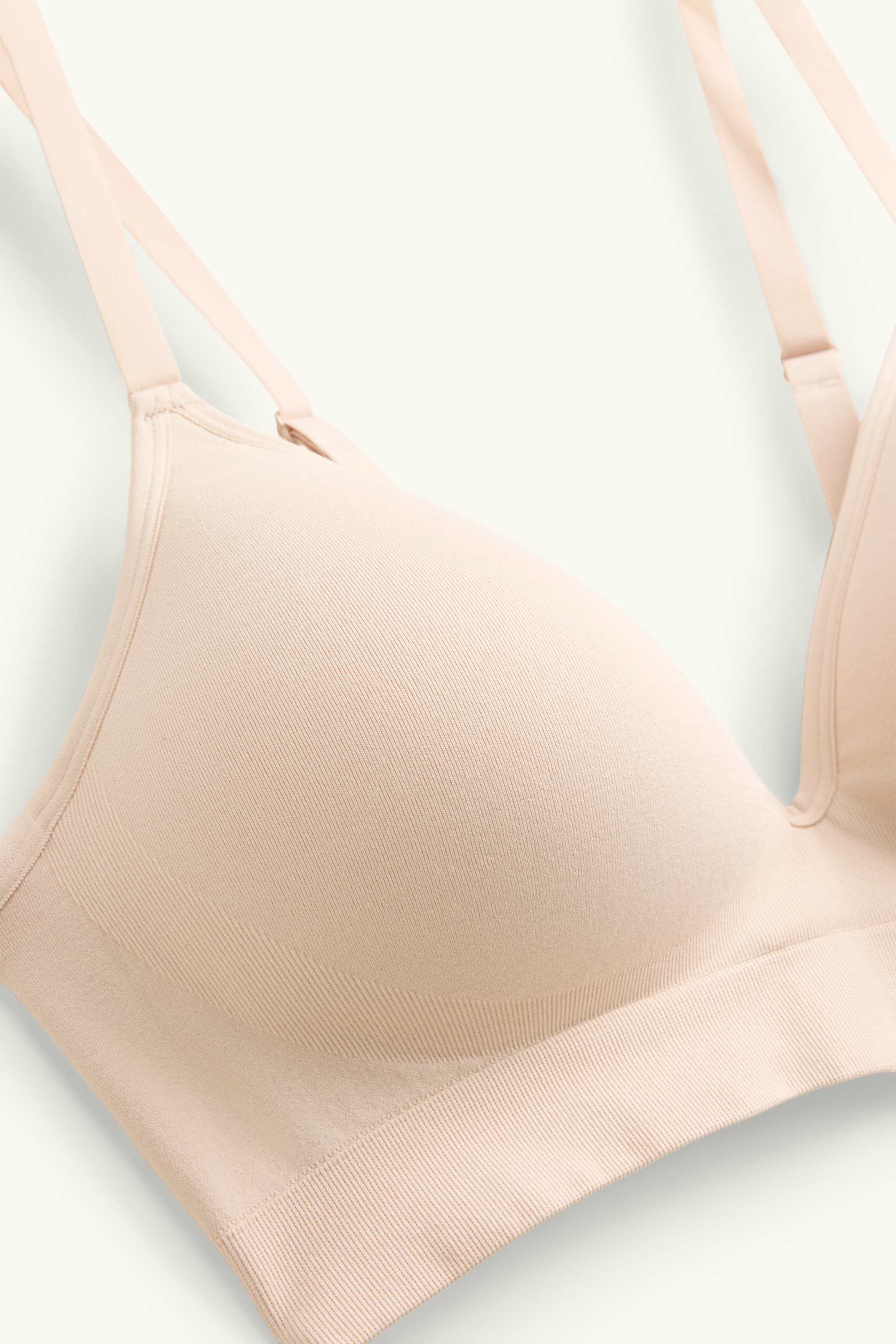 Non-wired bra - padded - seamless beige