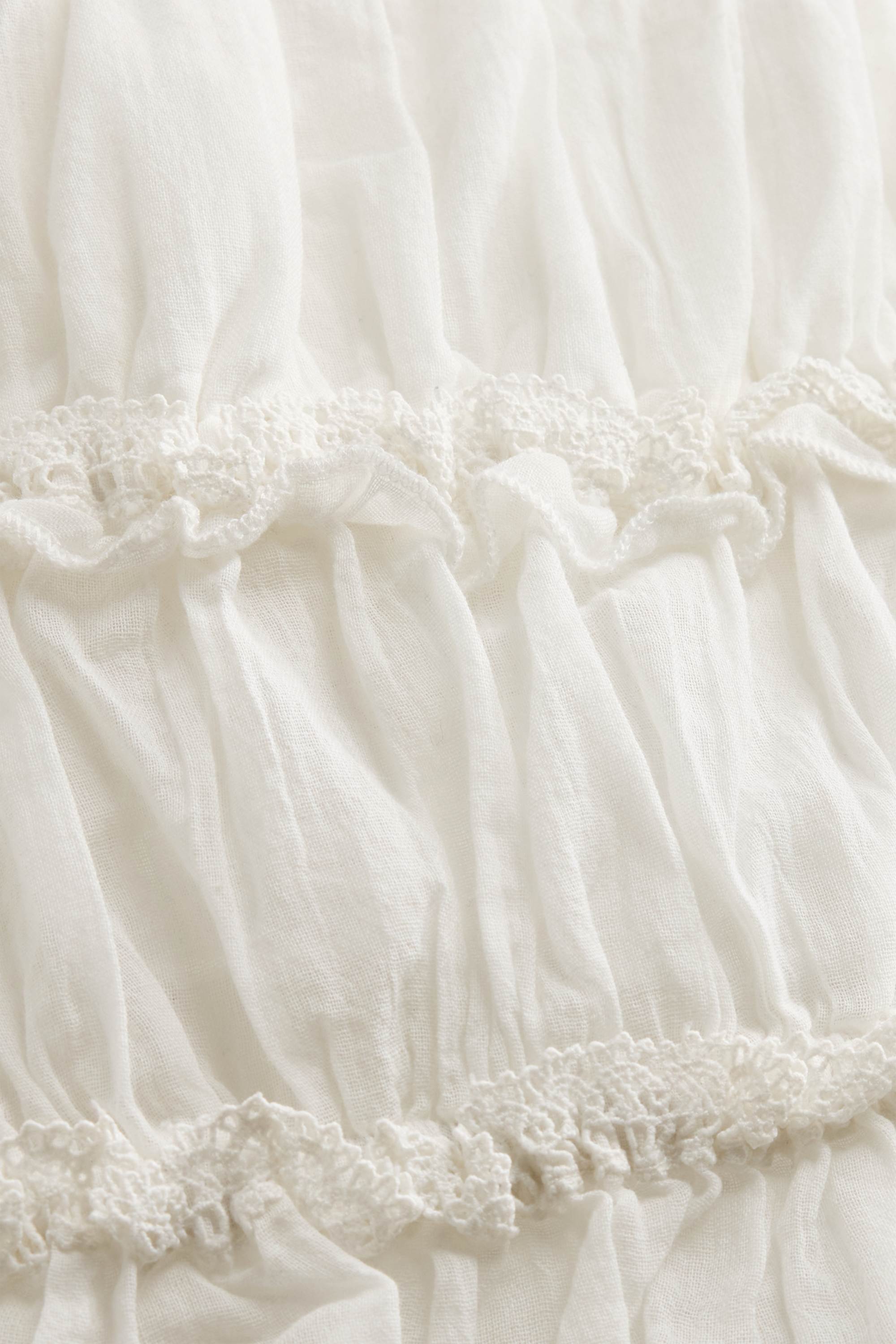 Cropped top - textured white