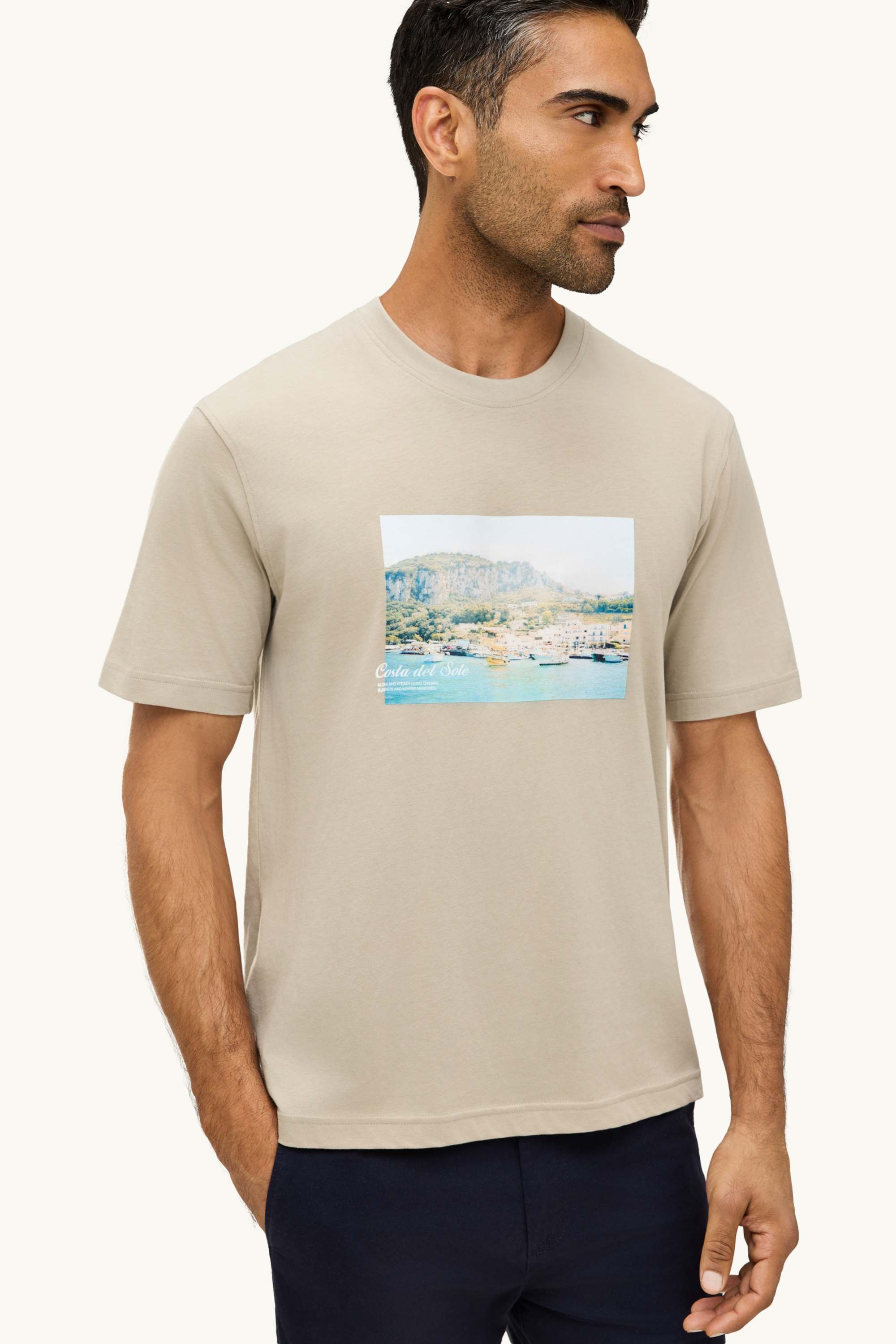 T-shirt - relaxed fit beige