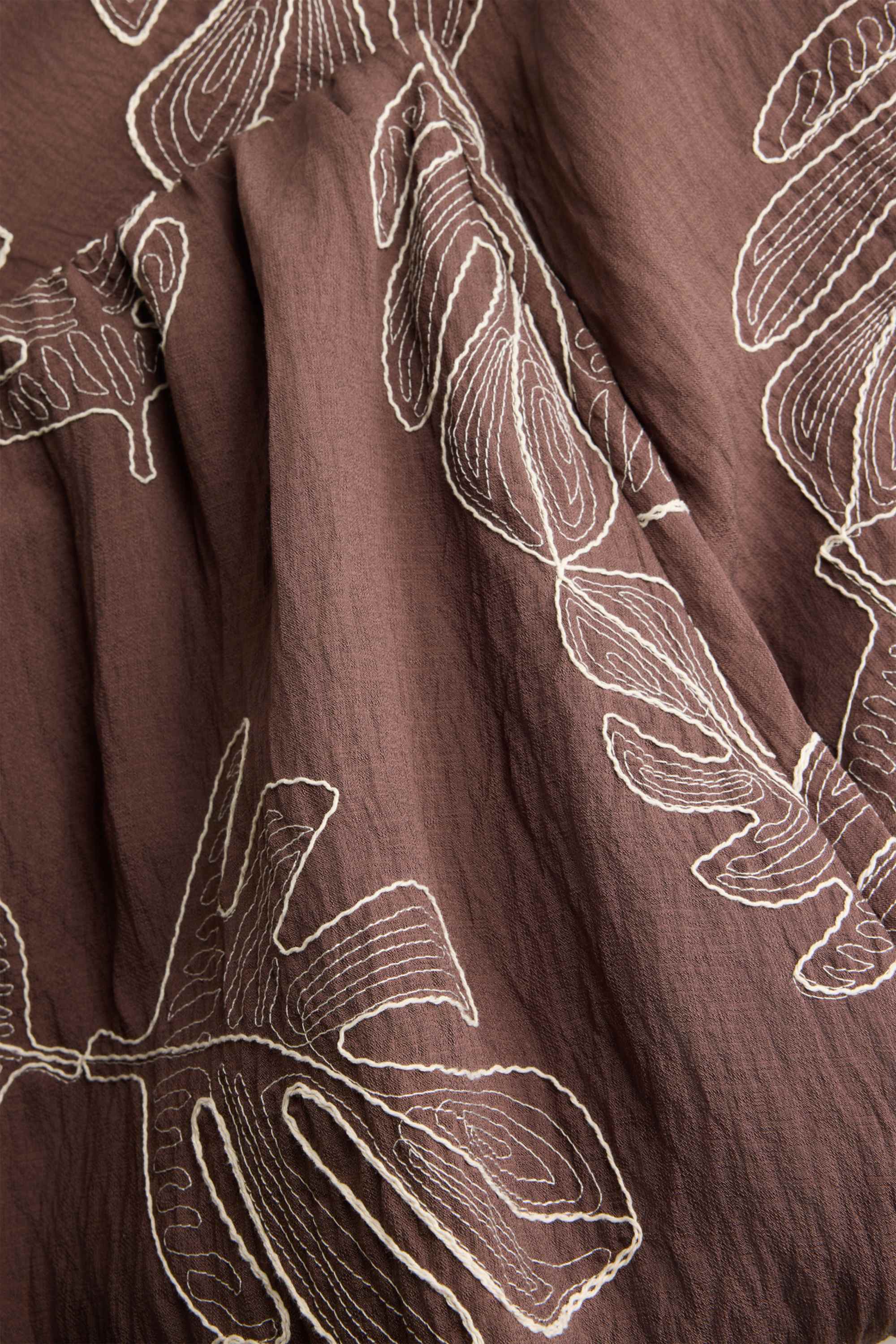 Skirt - patterned brown