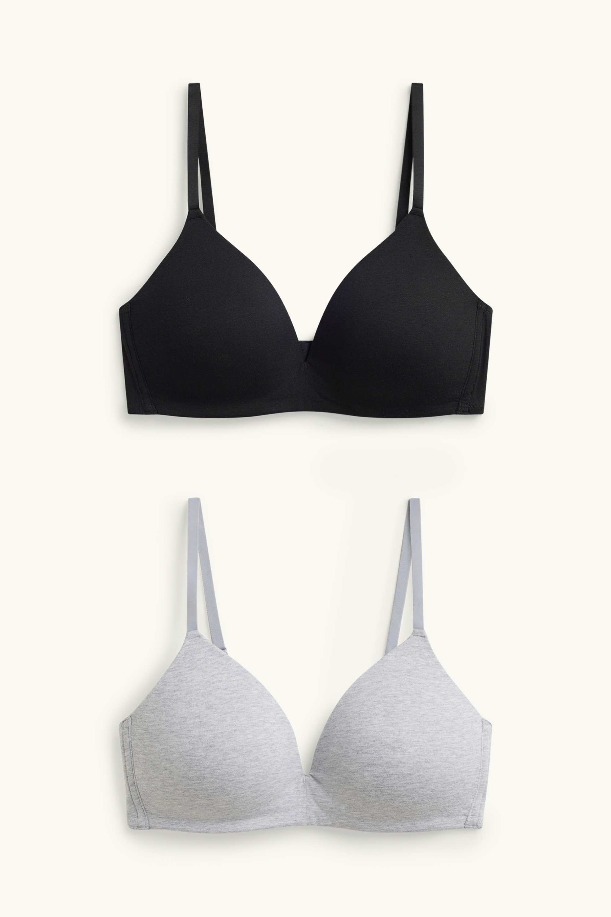Multipack of 2 - non-wired bra - padded gray / black (1)