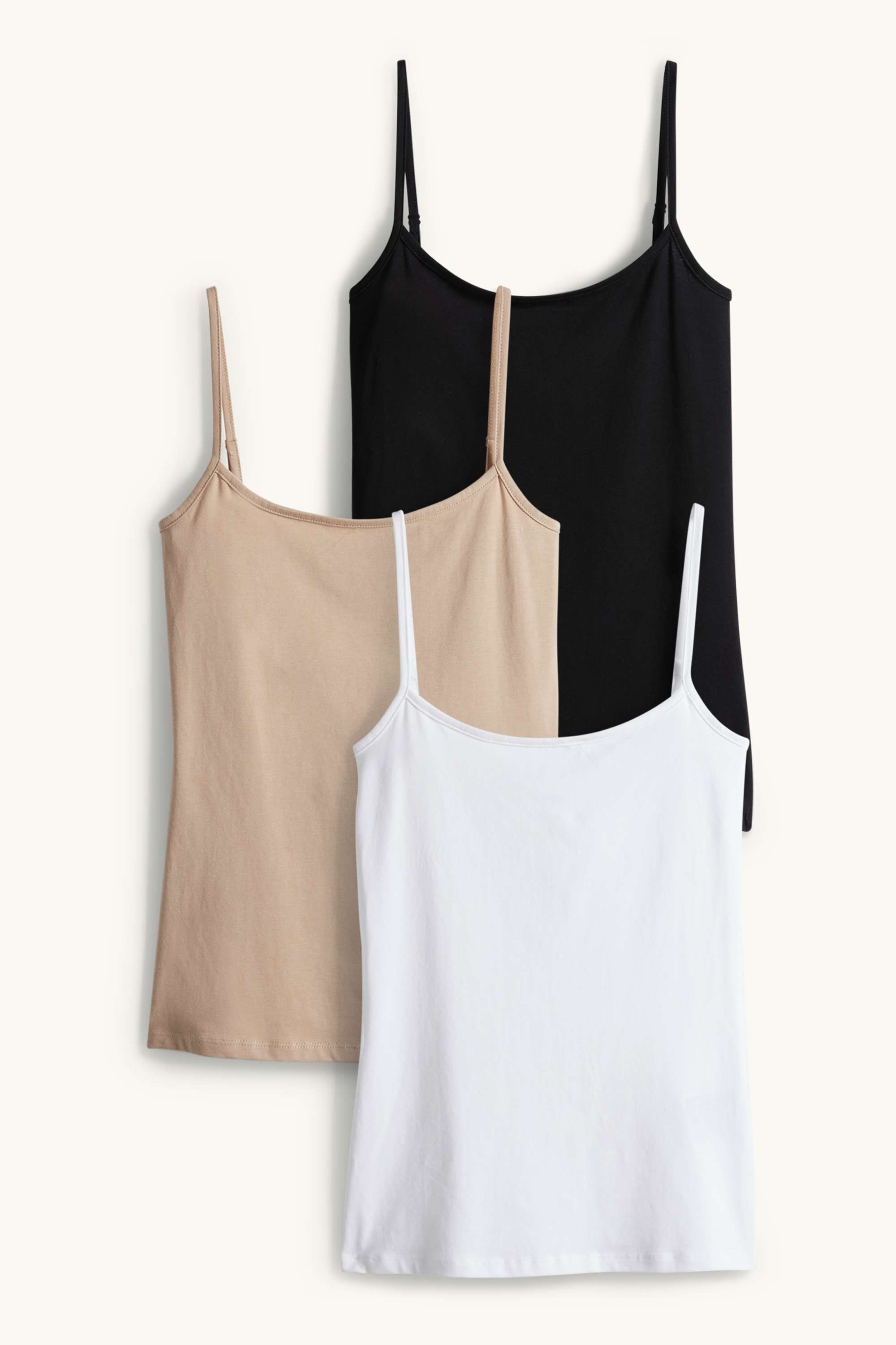 Multipack of 3 - camisole white / black