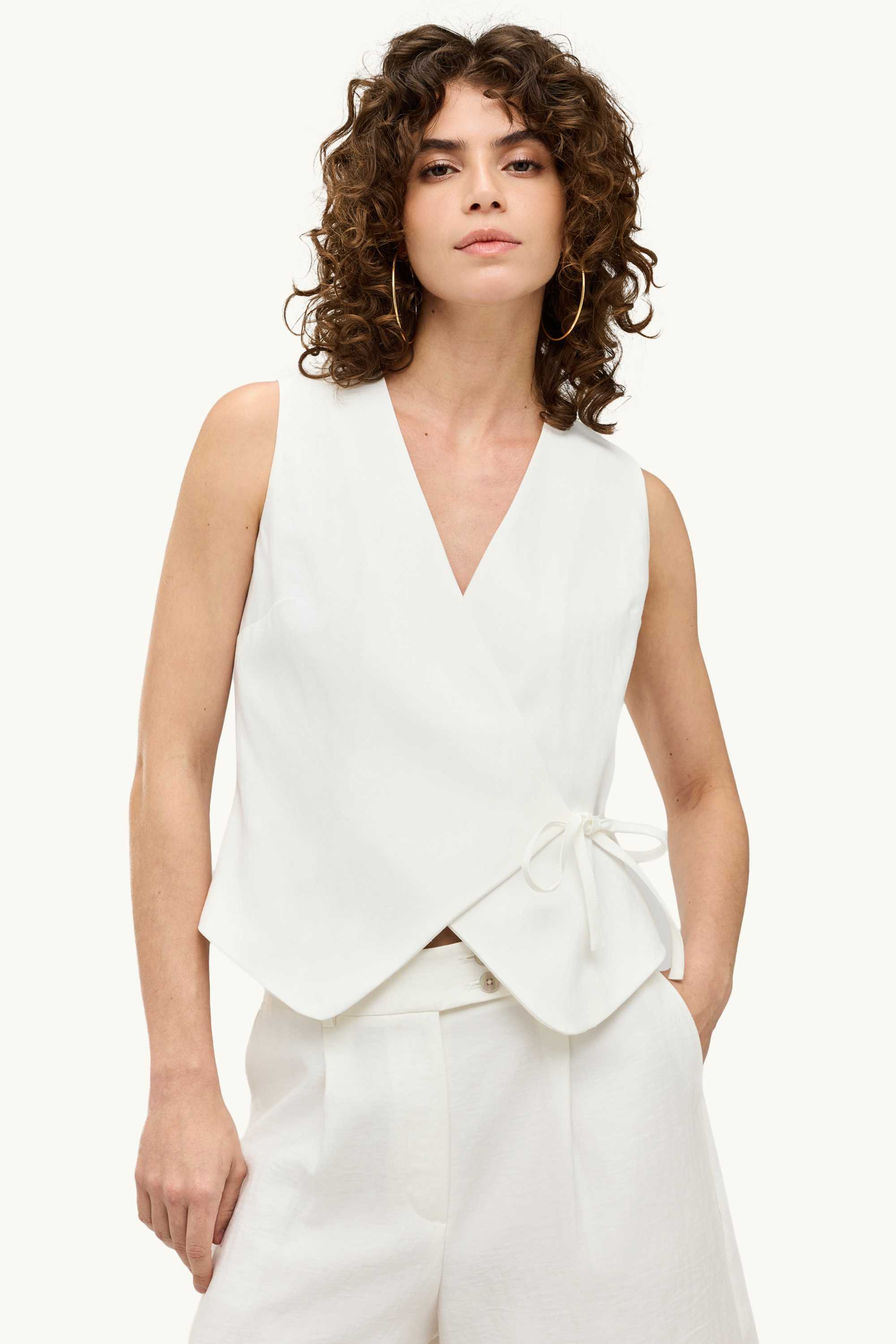 Business waistcoat - relaxed fit white