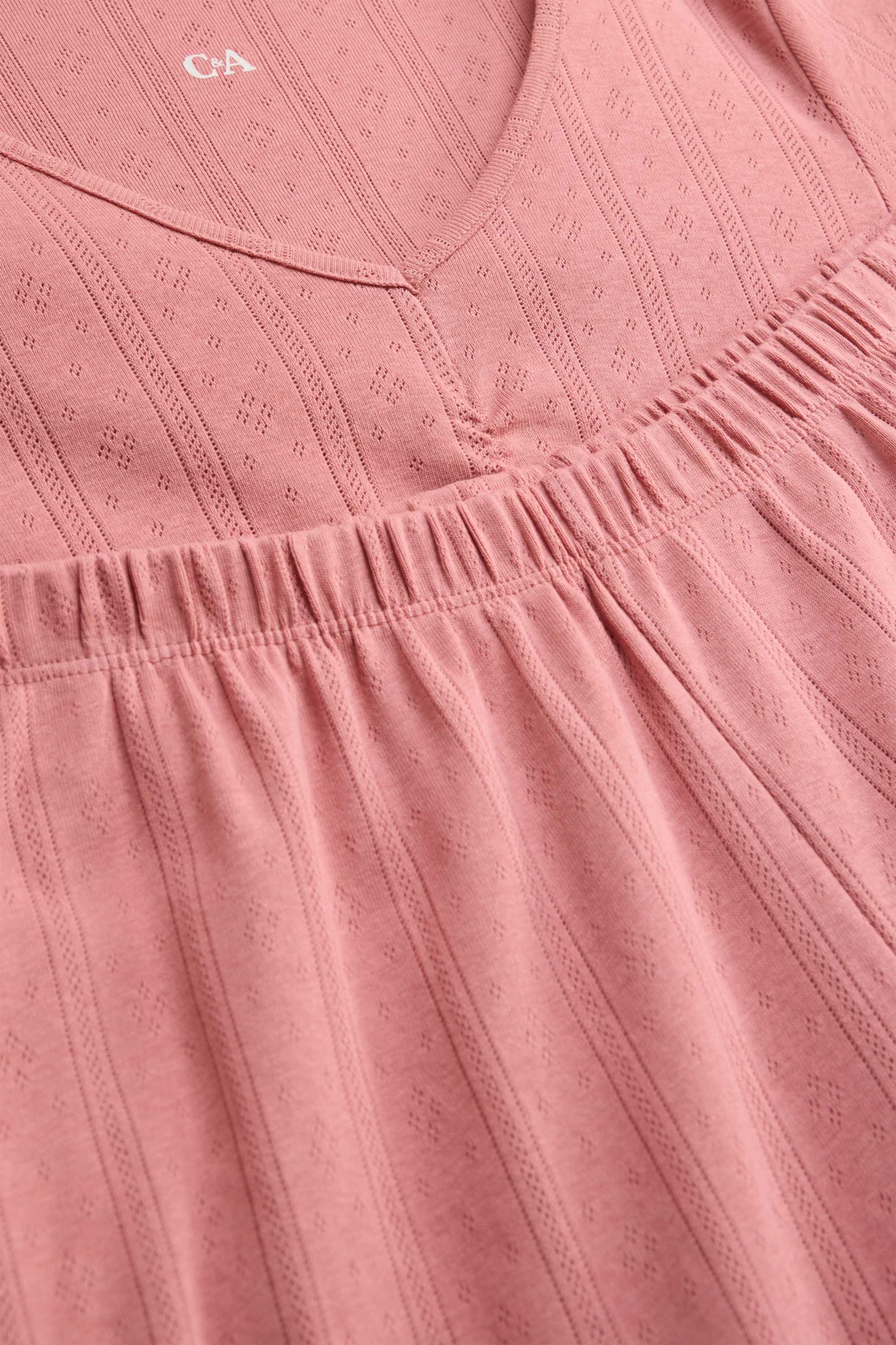 Pointelle pyjamas coral