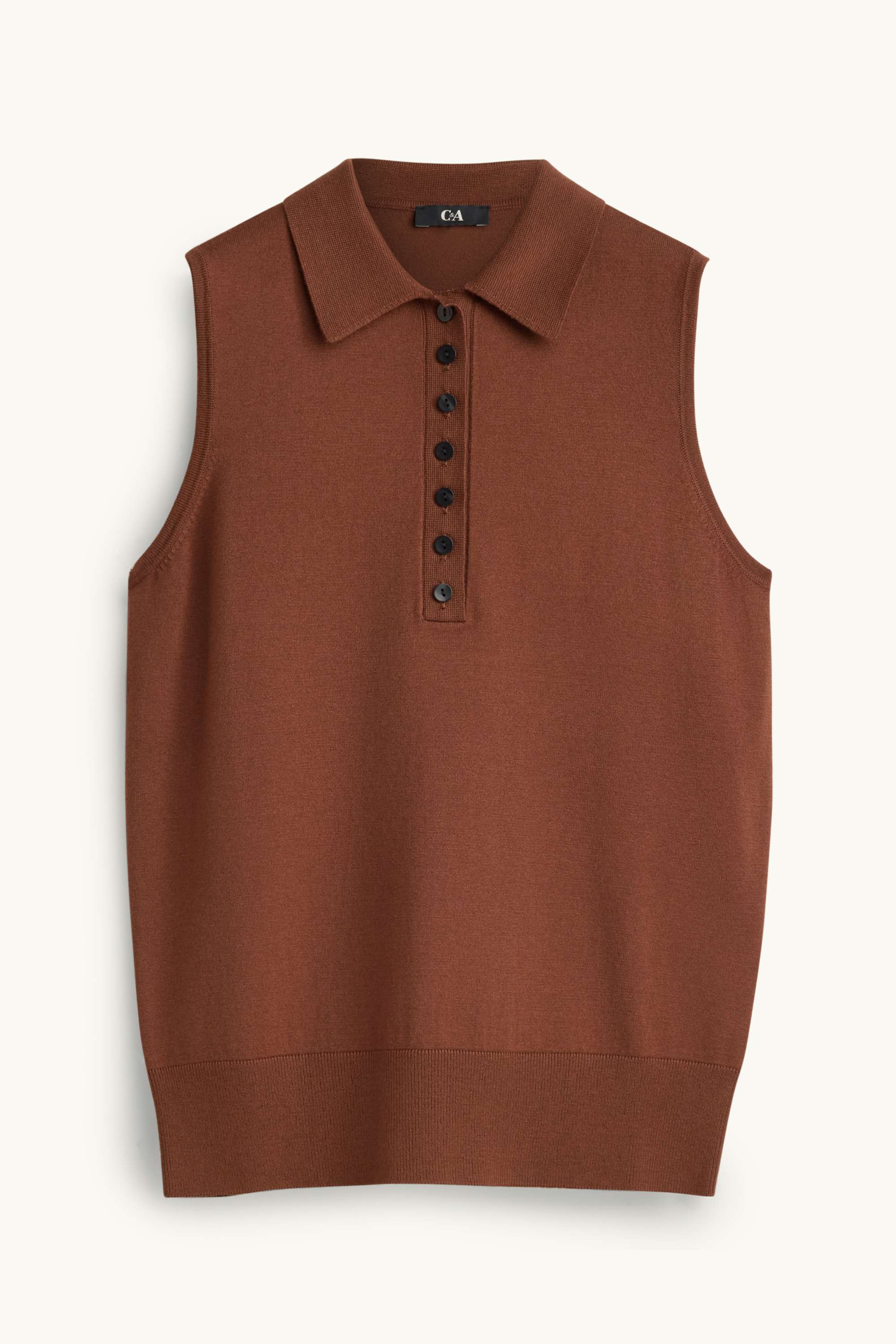 Knitted top dark brown