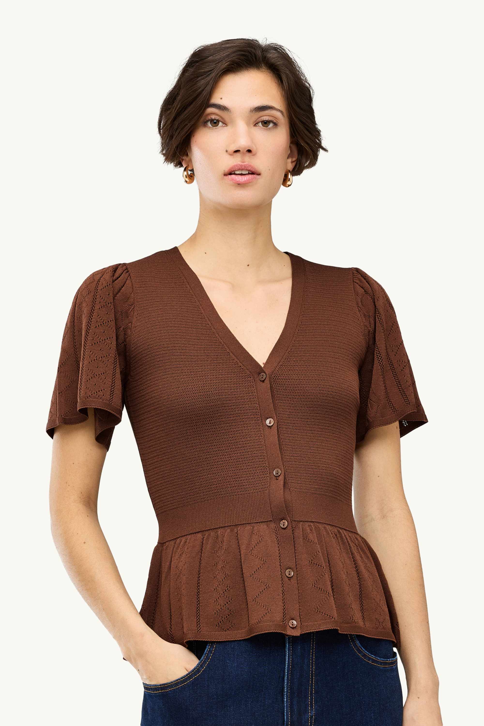 Cardigan brown