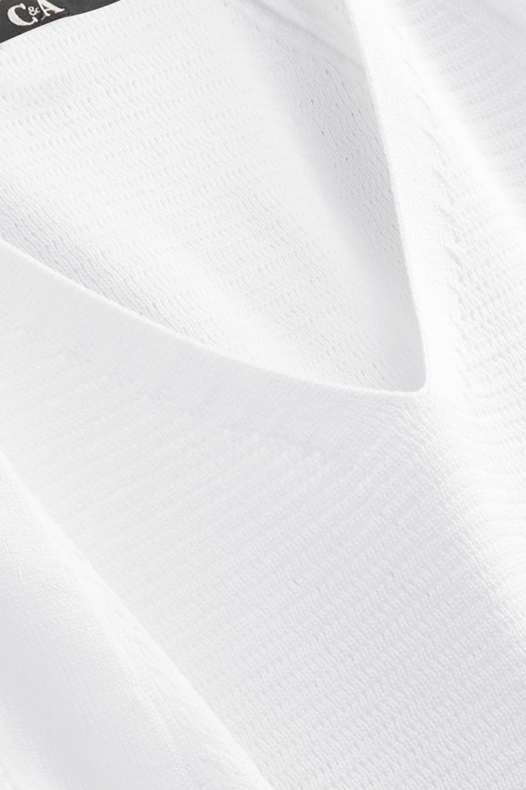 Knitted jumper - short sleeve white