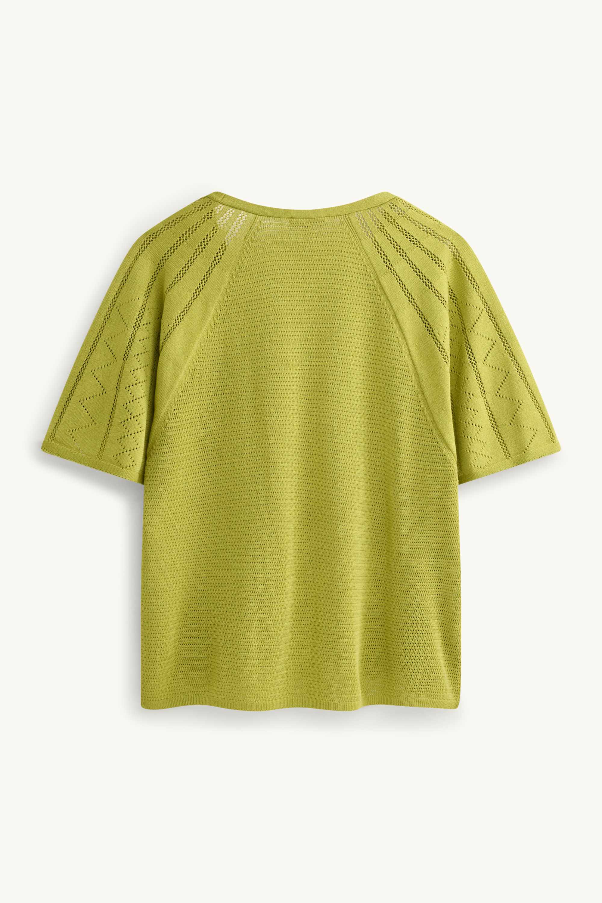 Knitted jumper - short sleeve green