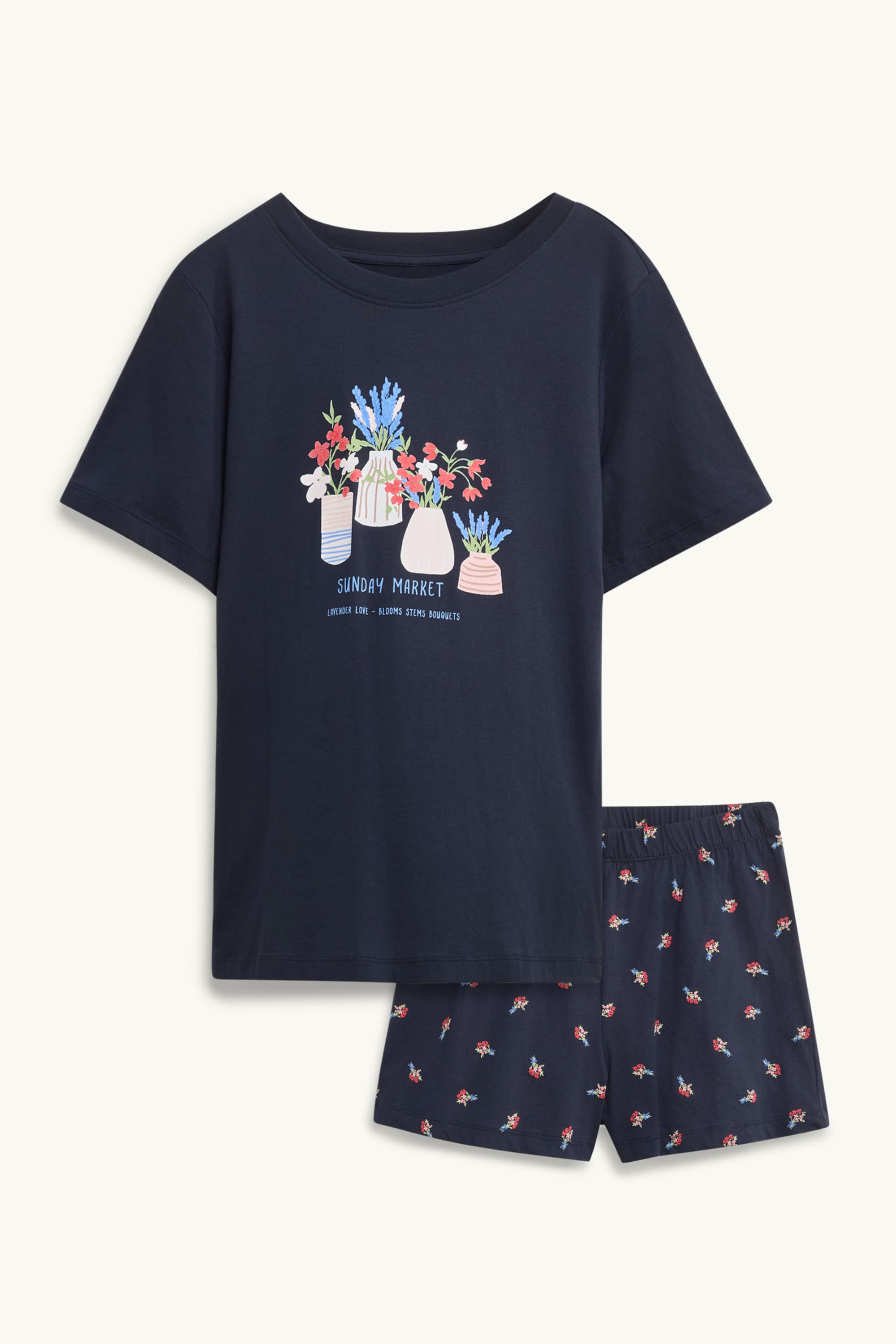 Short pyjamas dark blue