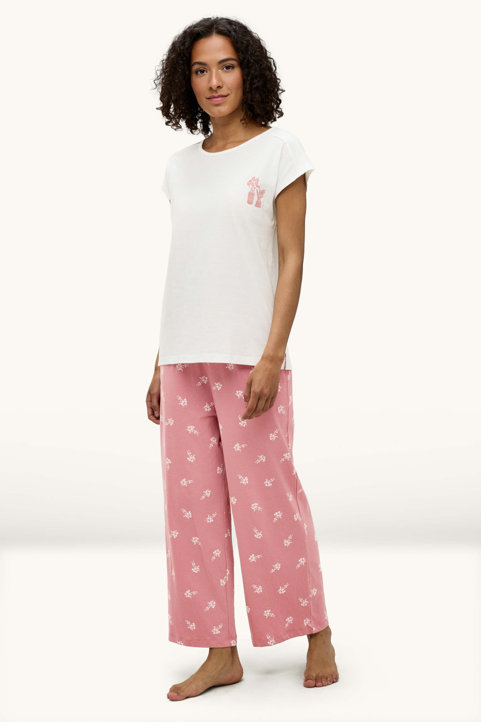 Pyjamas white / rose