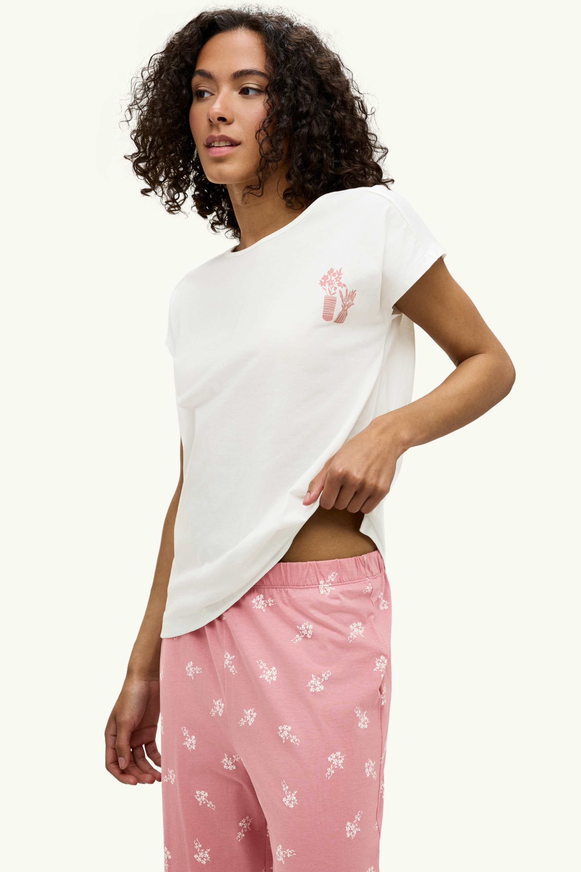 Pyjamas white / rose
