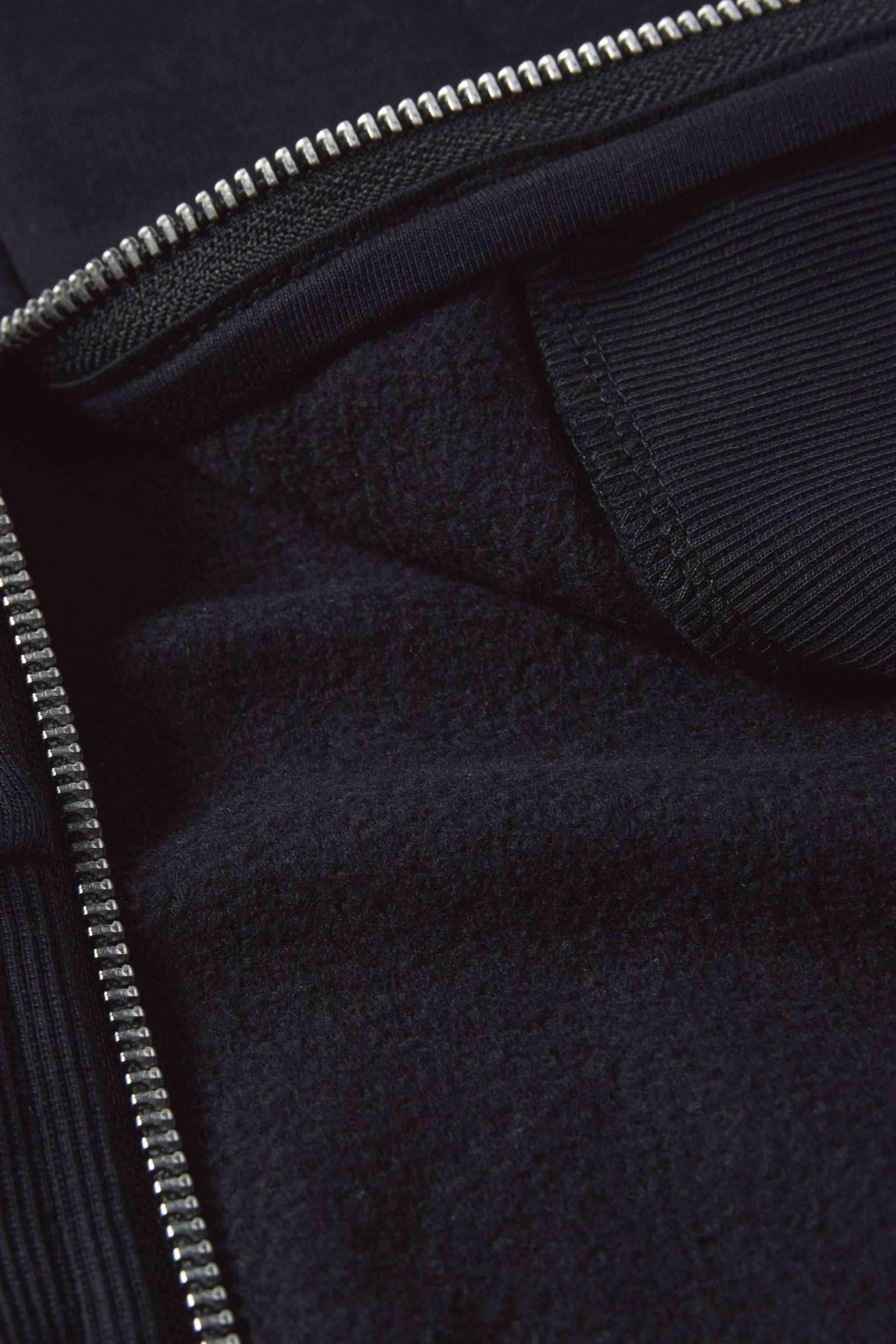 Zip-through hoodie black