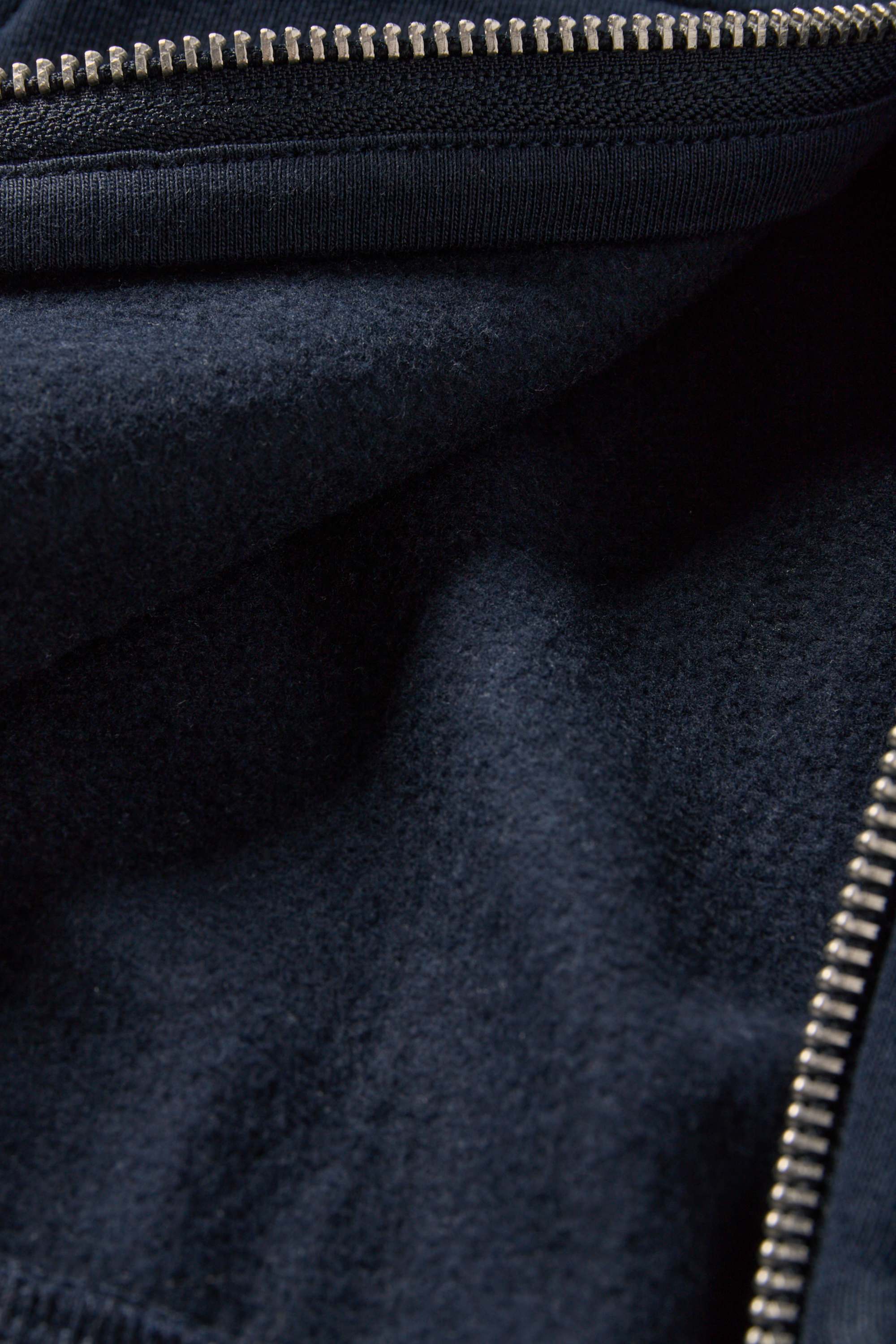 Zip-through hoodie dark blue