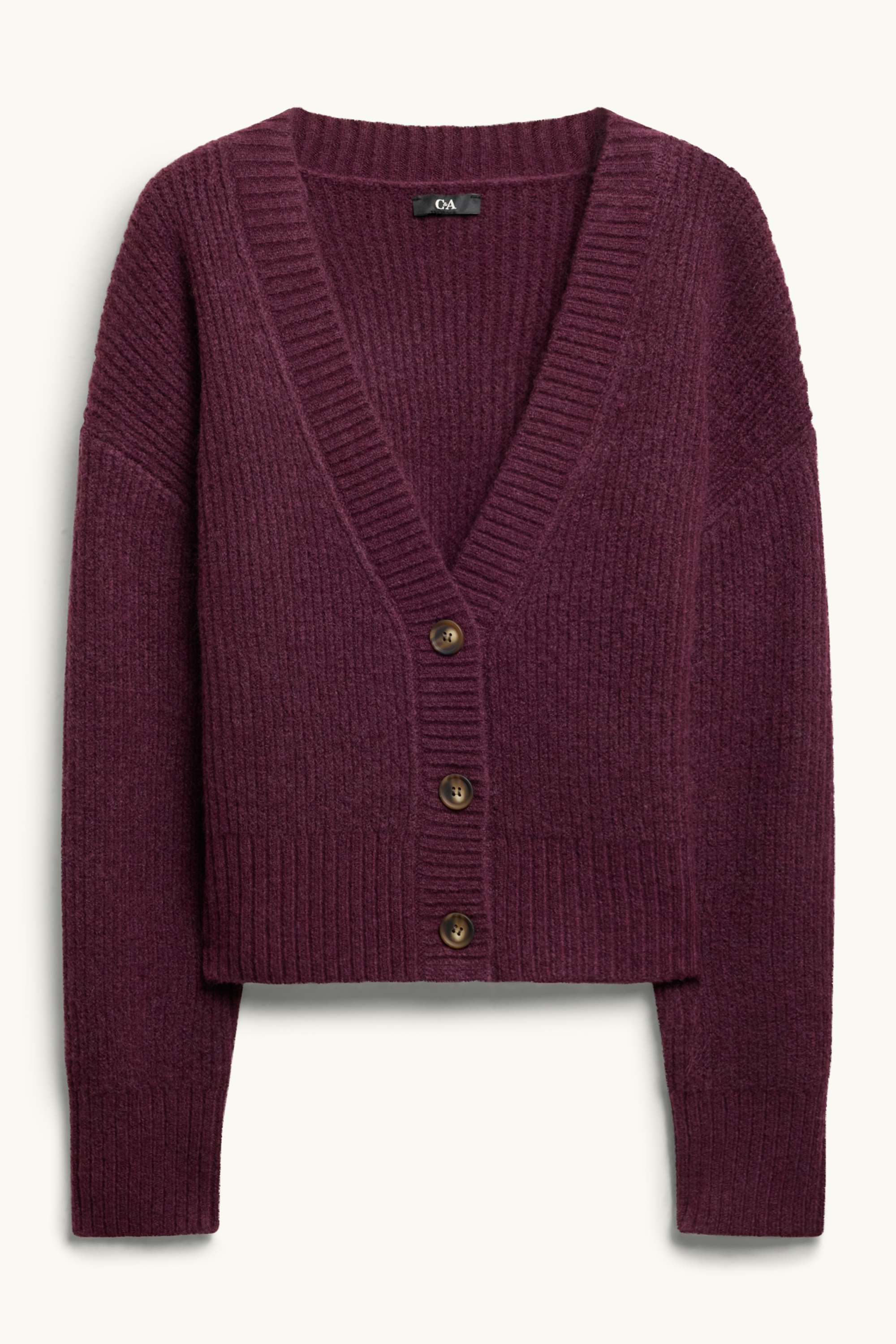 Cardigan - ribbed purple