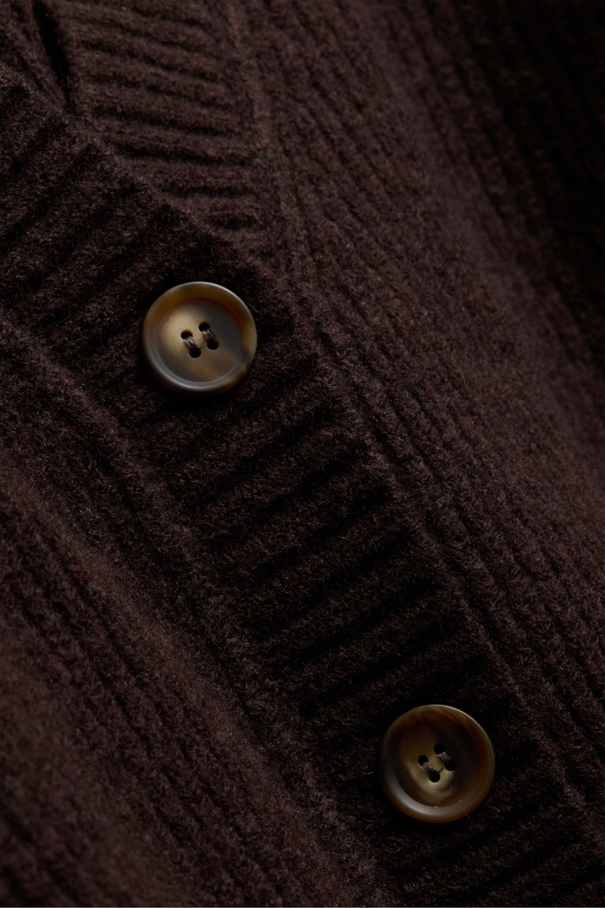 Cardigan - ribbed brown