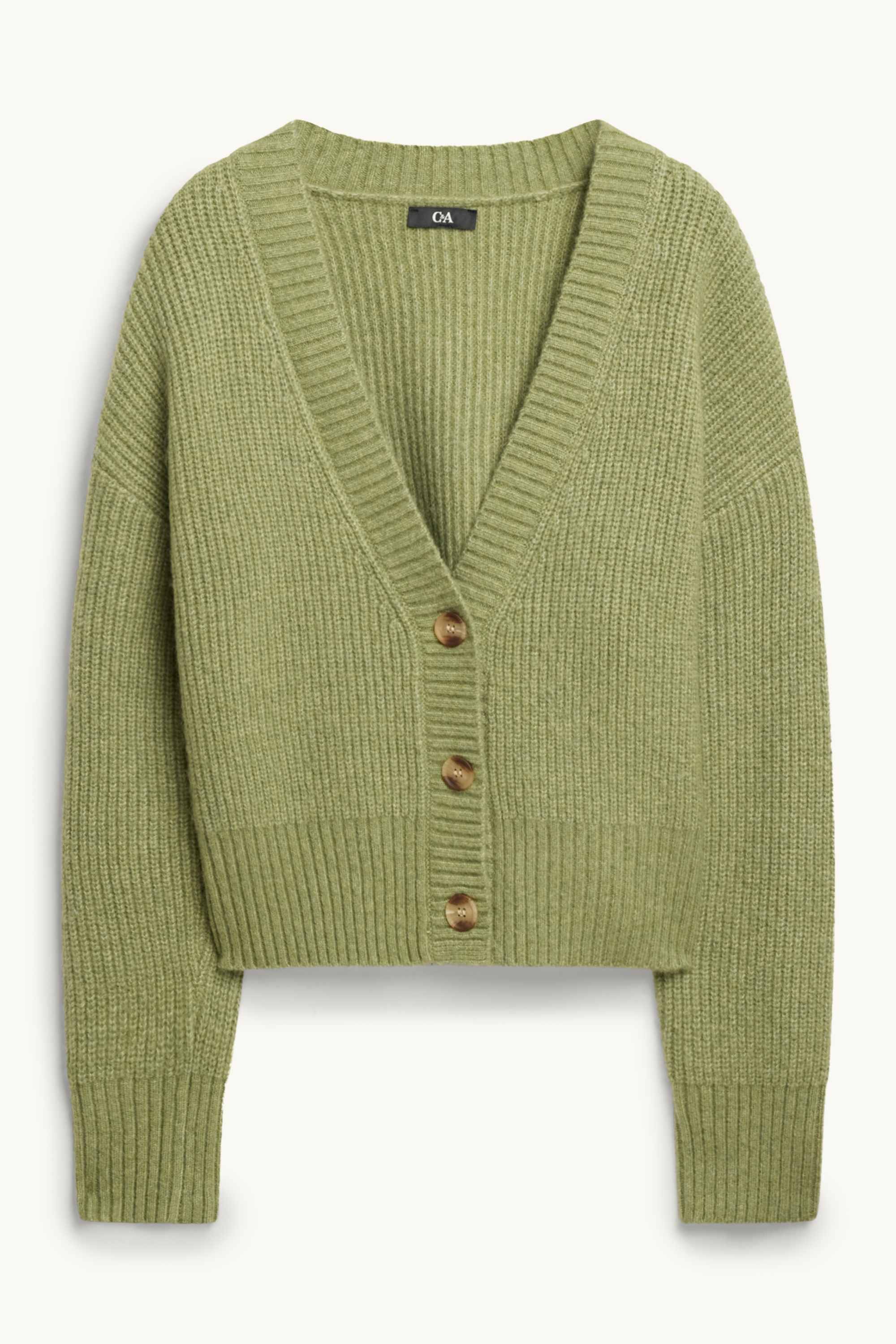 Cardigan - ribbed green