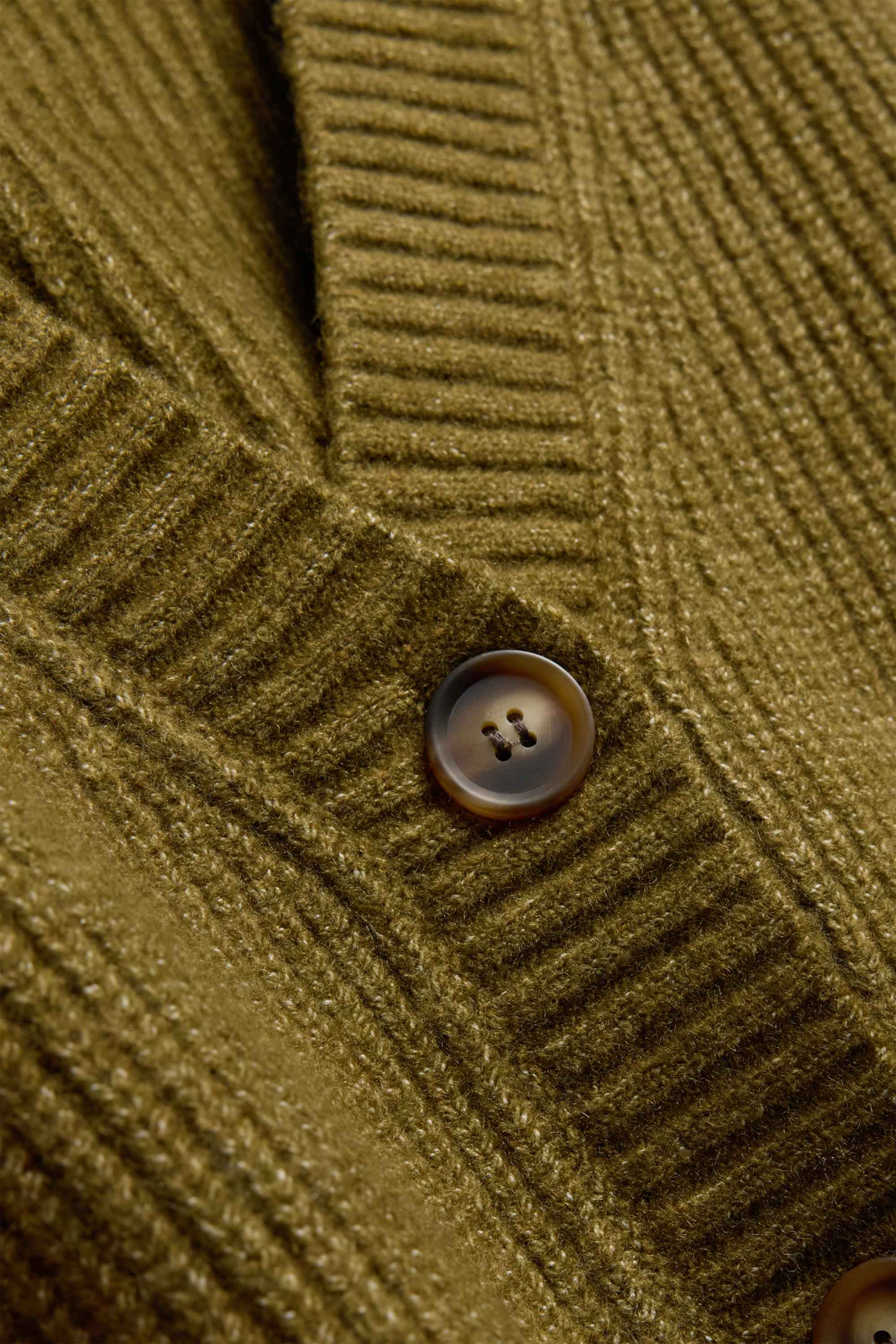 Cardigan - ribbed khaki