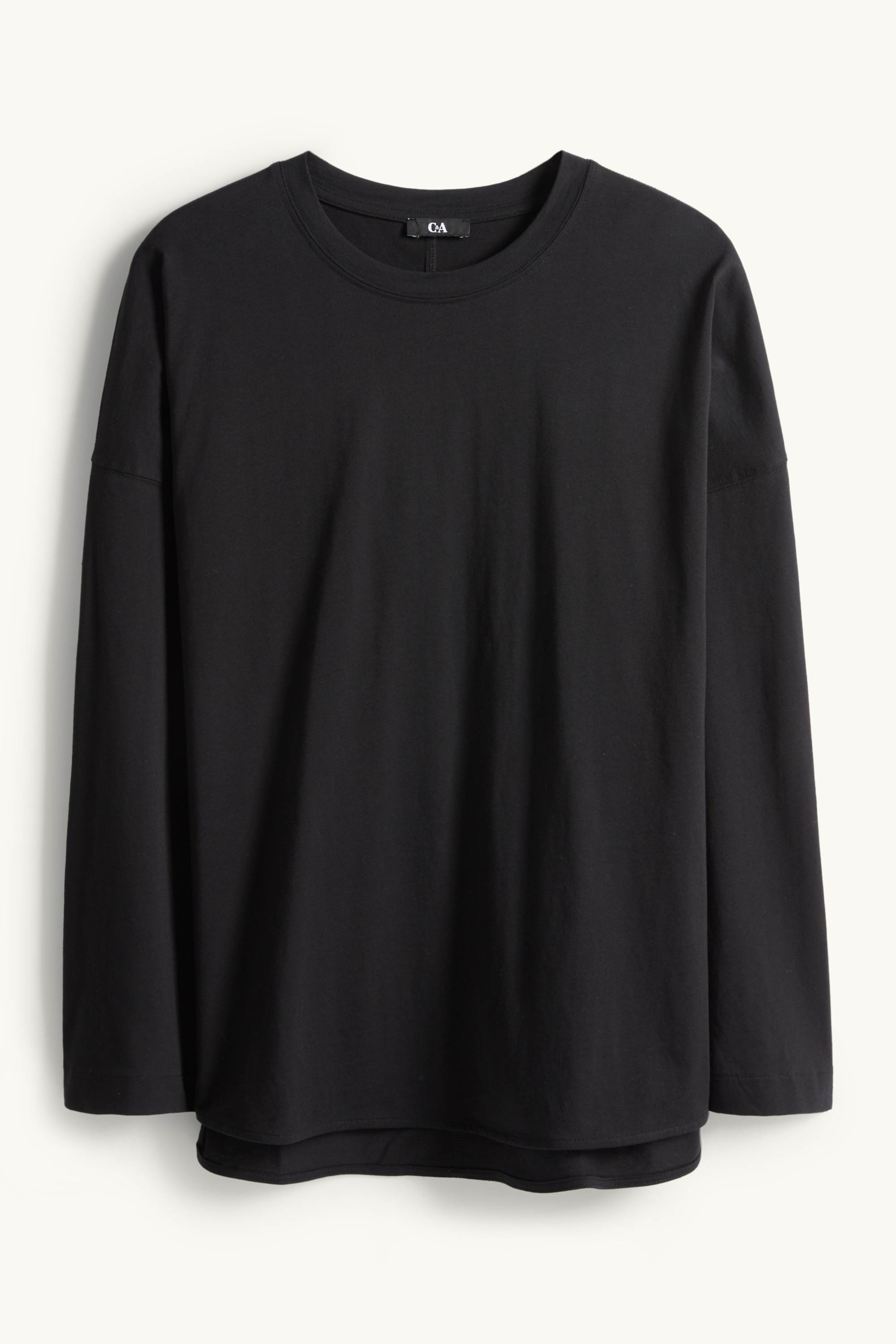 Long sleeve top - relaxed fit black