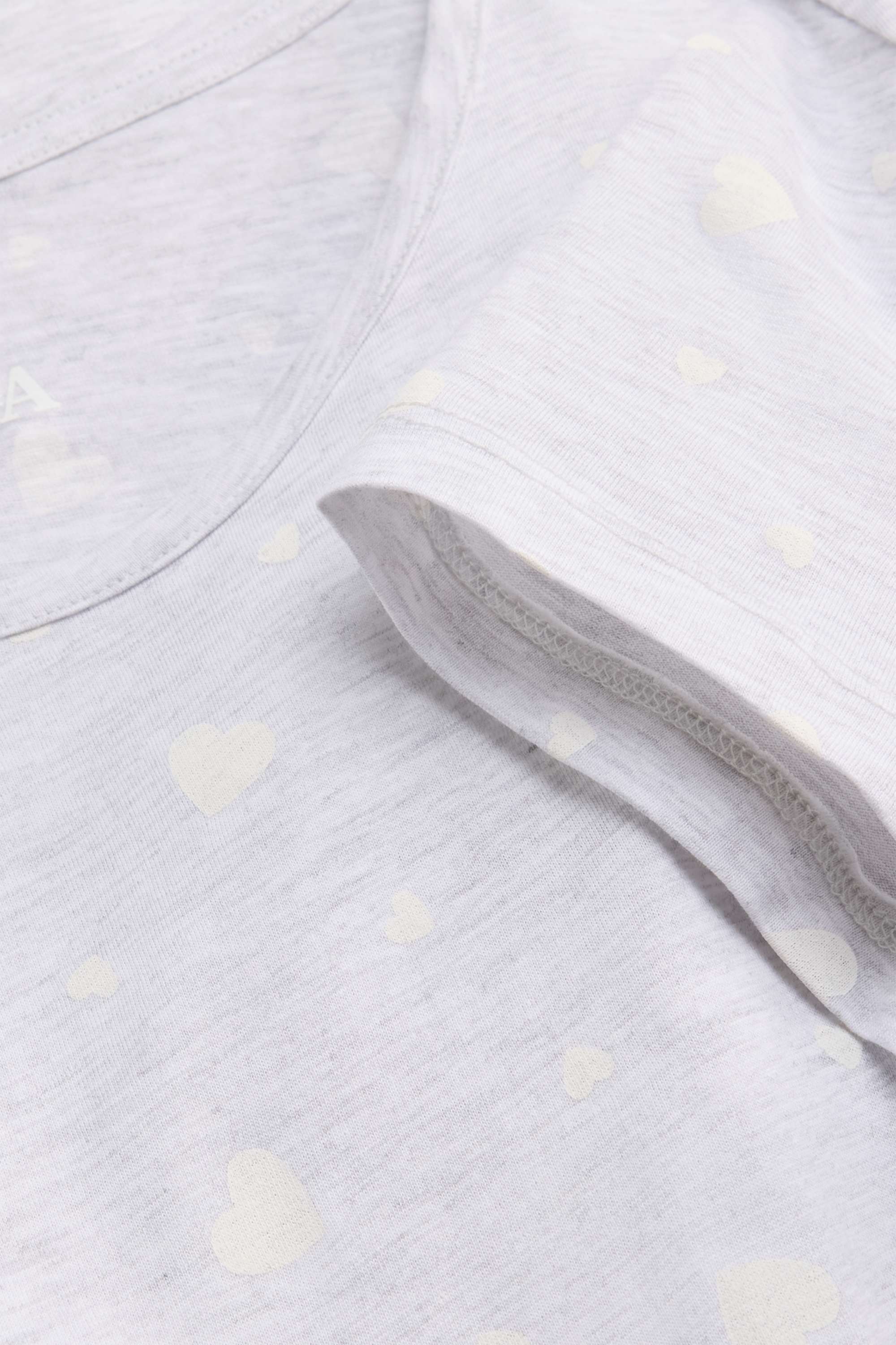 Nightdress - patterned light gray-melange