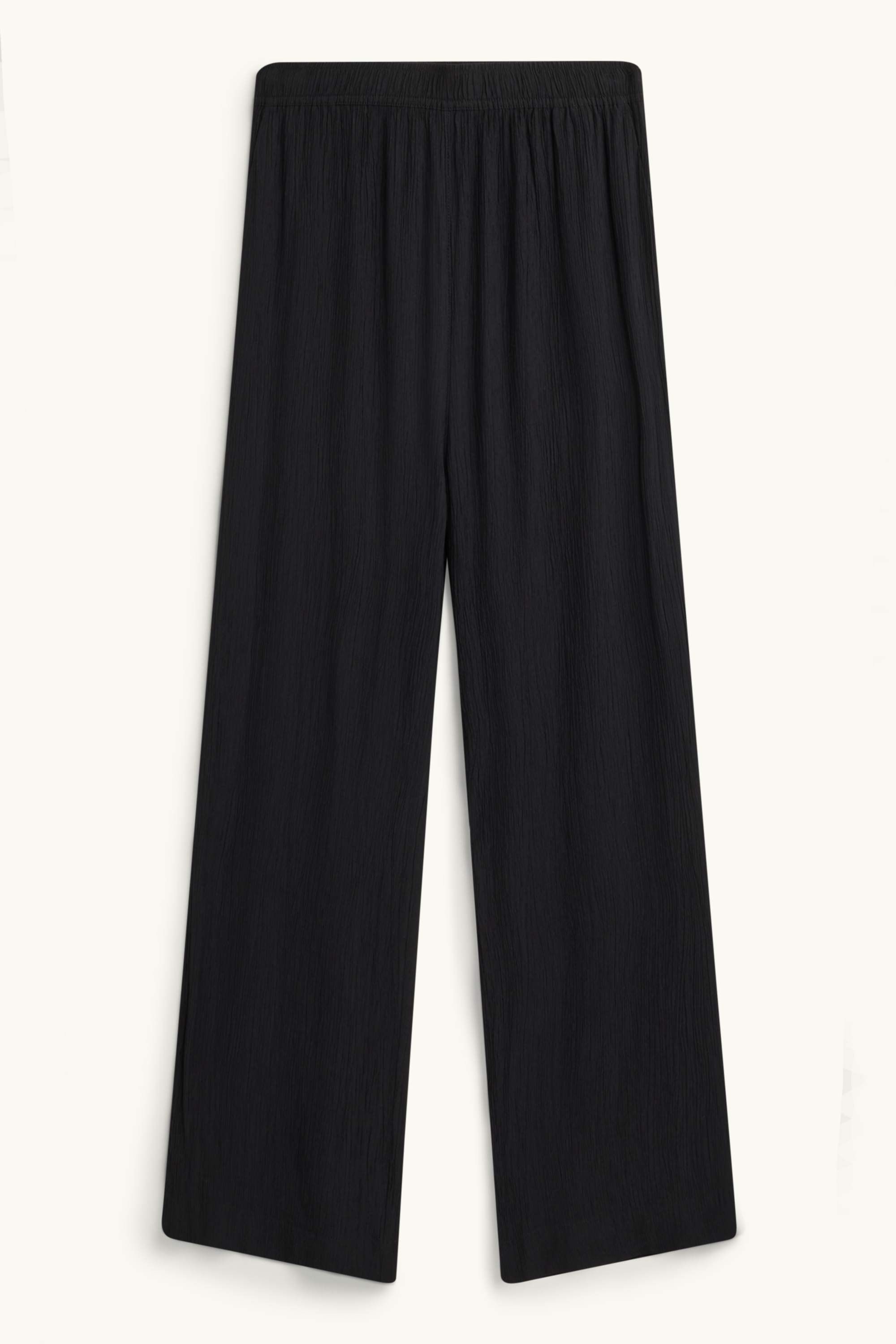 Cropped cloth trousers - high waist - palazzo black