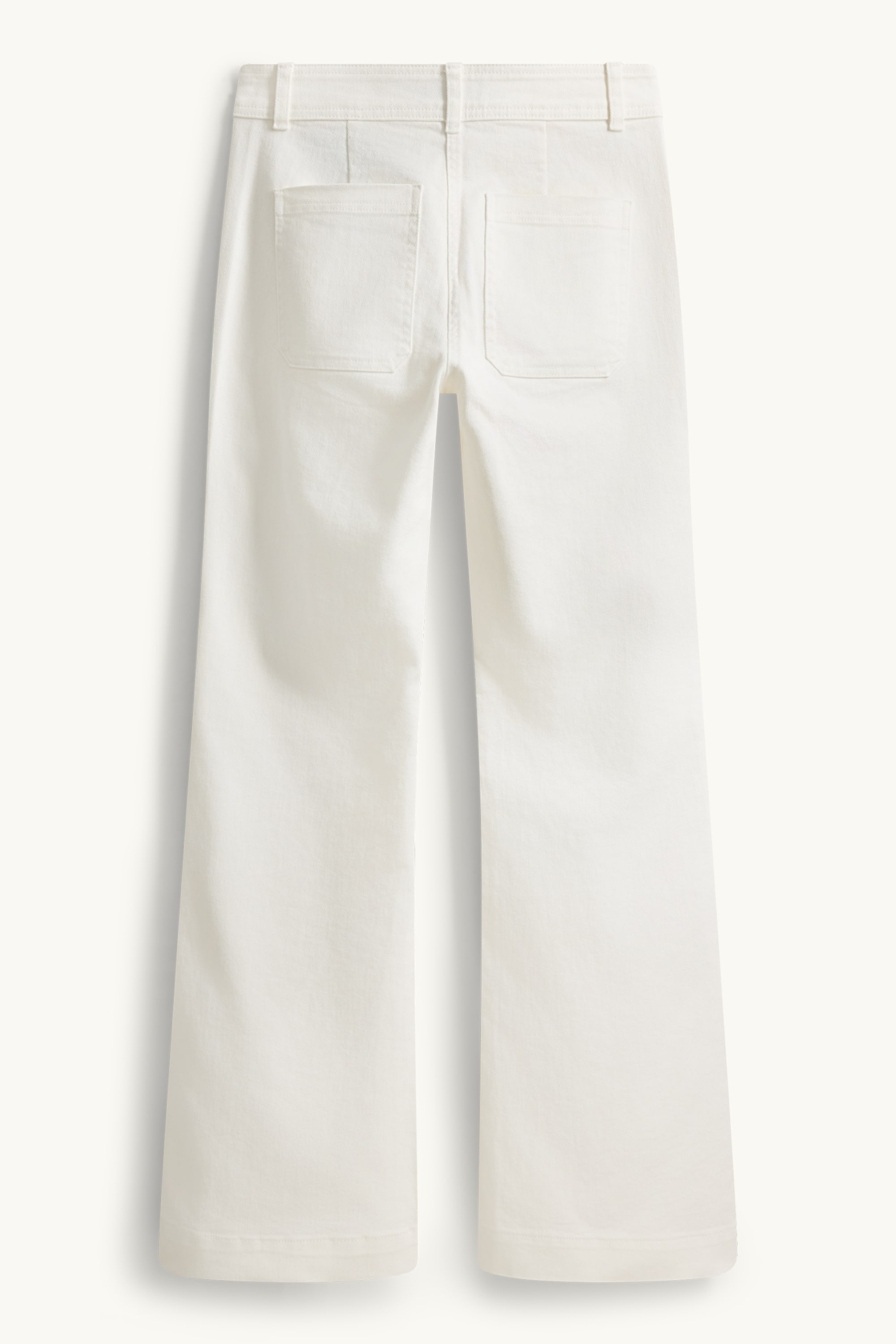 Flared jeans - mid-rise waist white