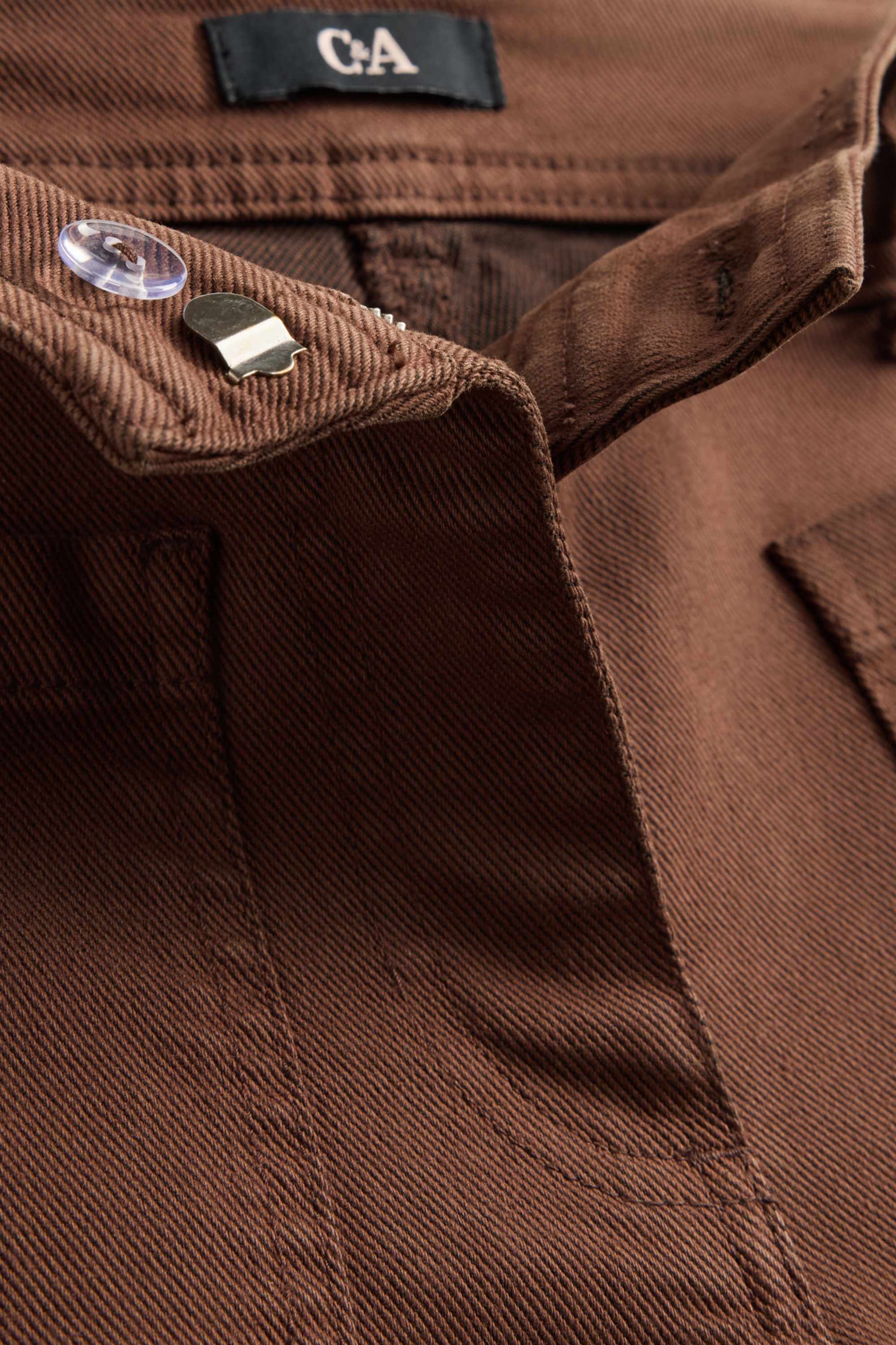 Flared jeans - mid-rise waist brown