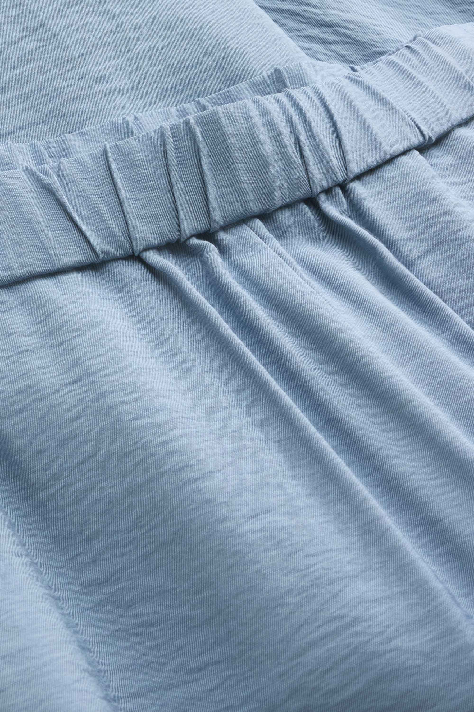 Cloth trousers - high waist - recycled light blue