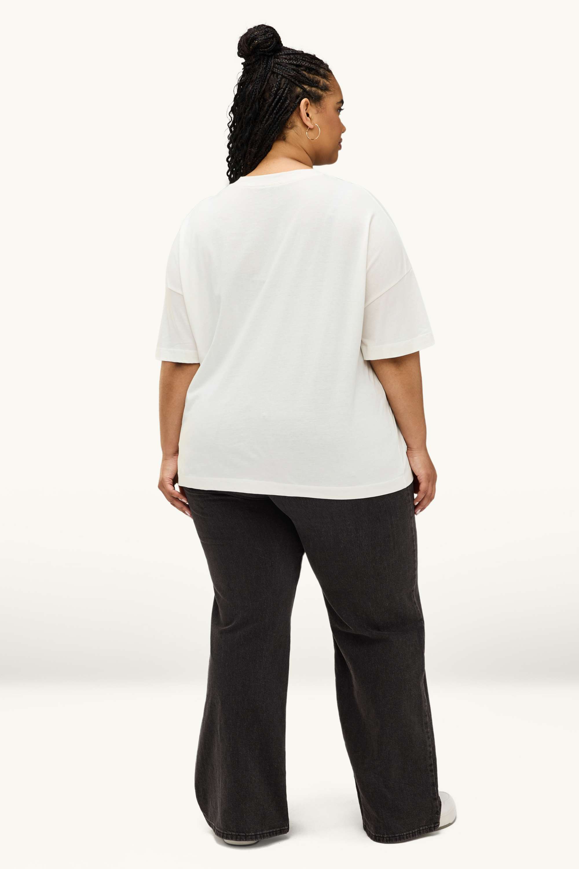 Wide leg jeans - high waist black