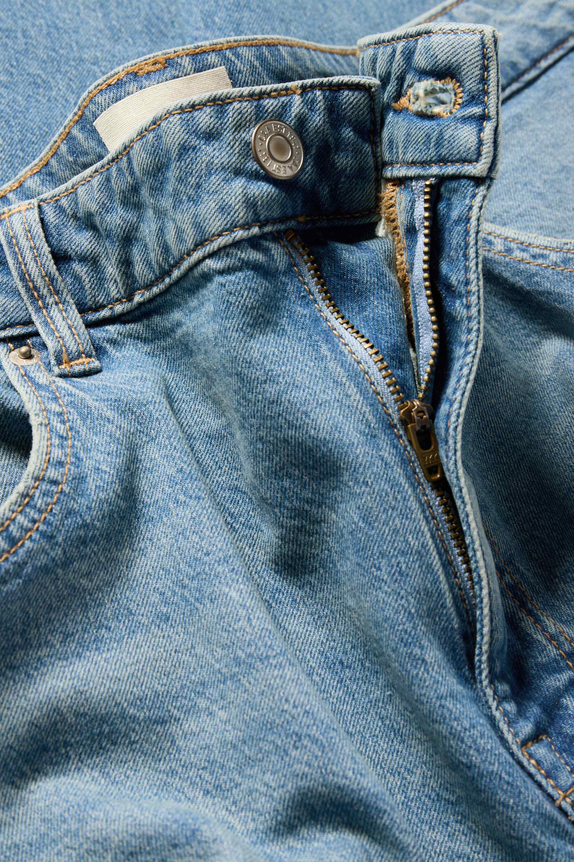 Wide leg jeans - high waist blue denim