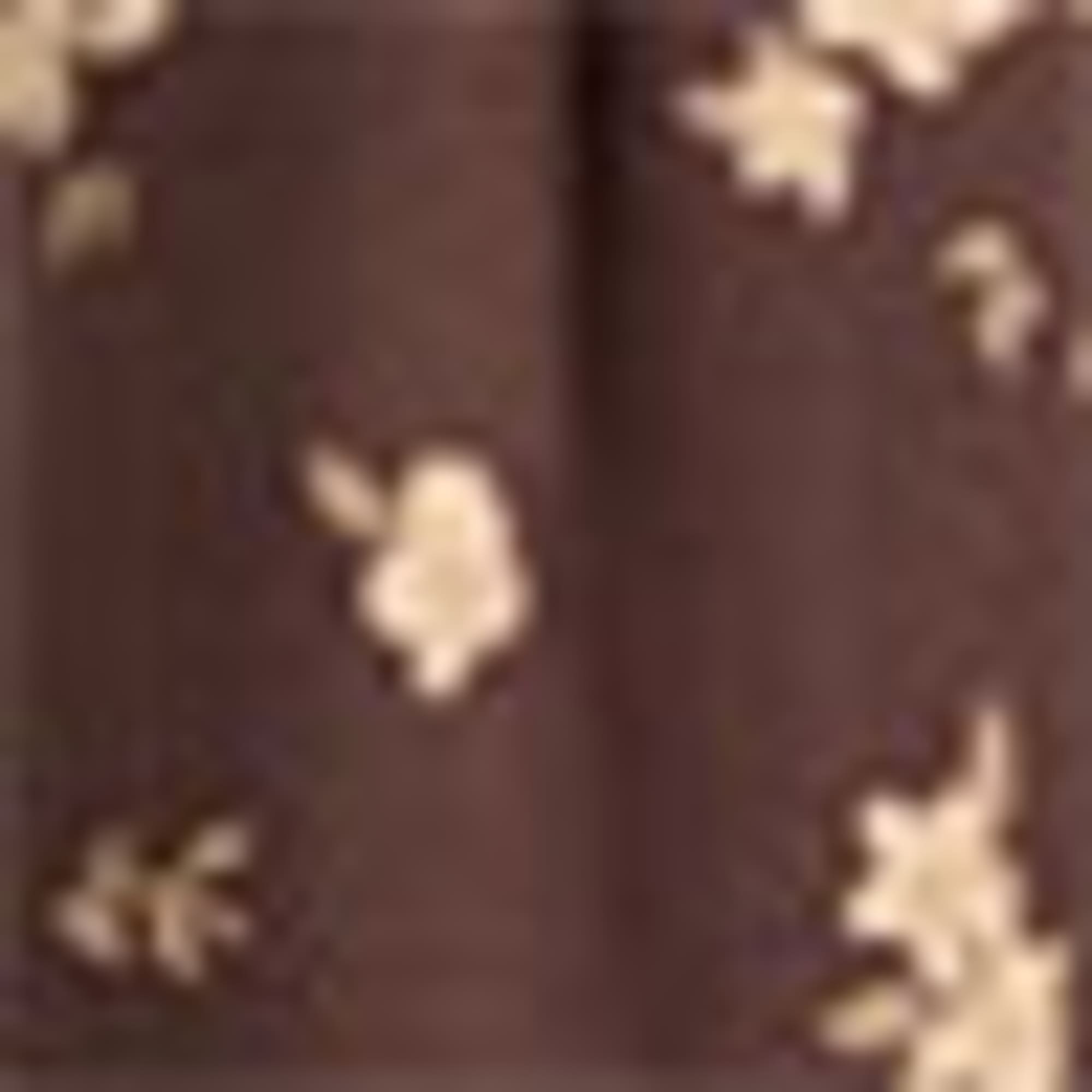 Fit & flare dress - floral - smocked dark brown