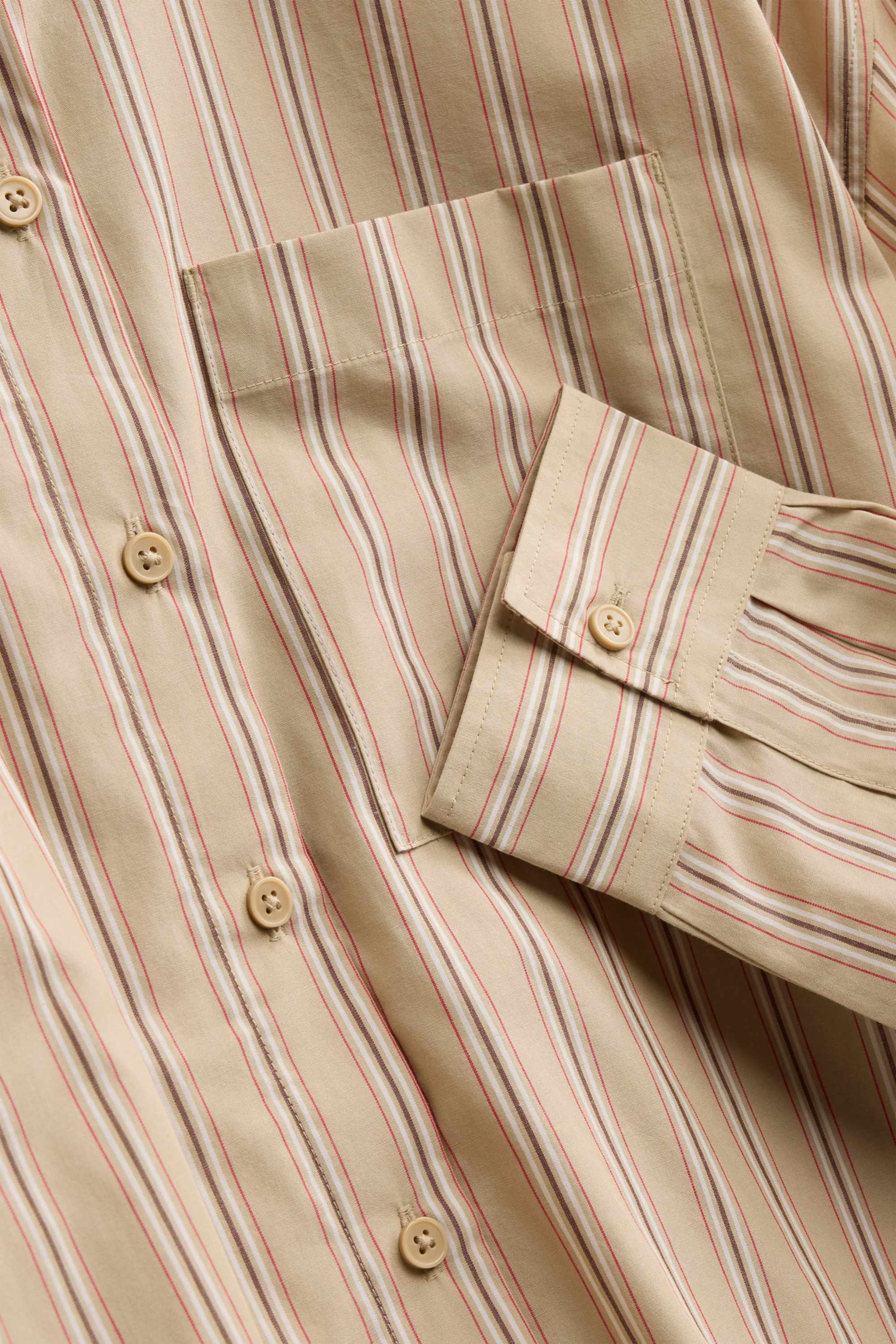 Shirt blouse - striped beige