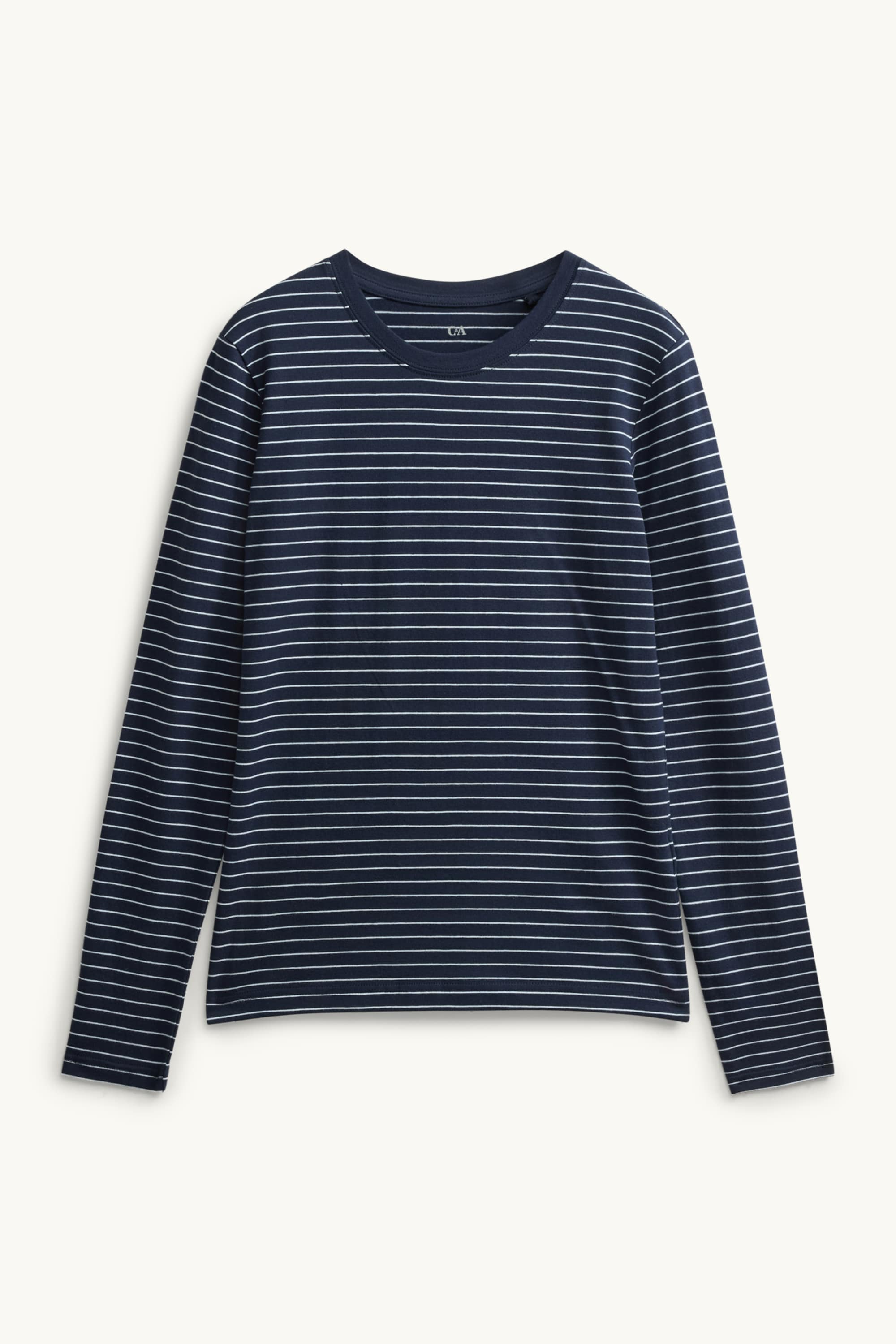 Long sleeve top - slim fit - striped blue / white