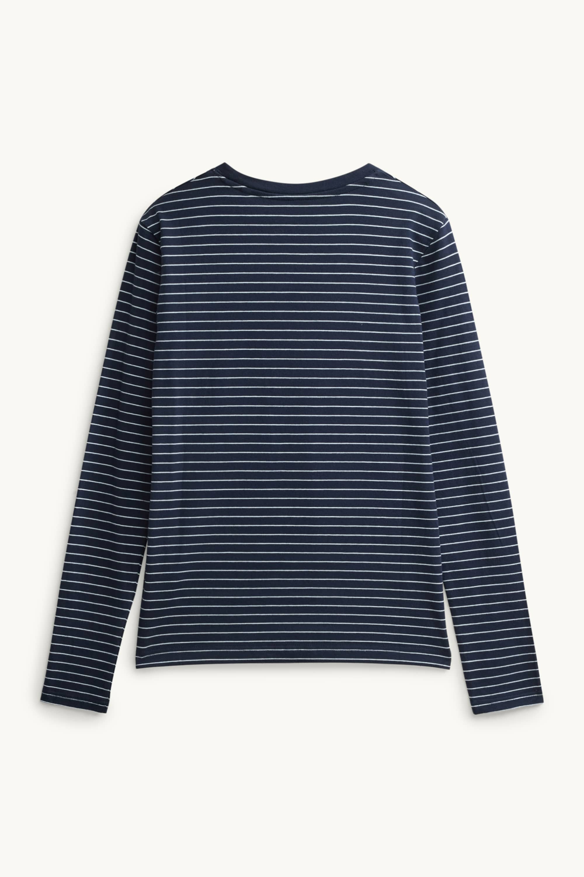 Long sleeve top - slim fit - striped blue / white