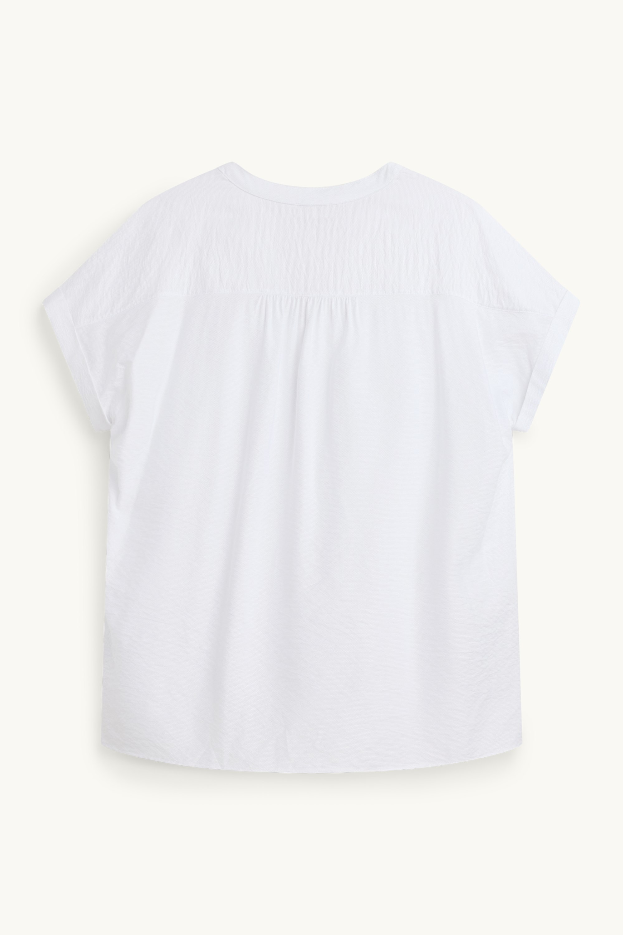 V-neck blouse - textured white