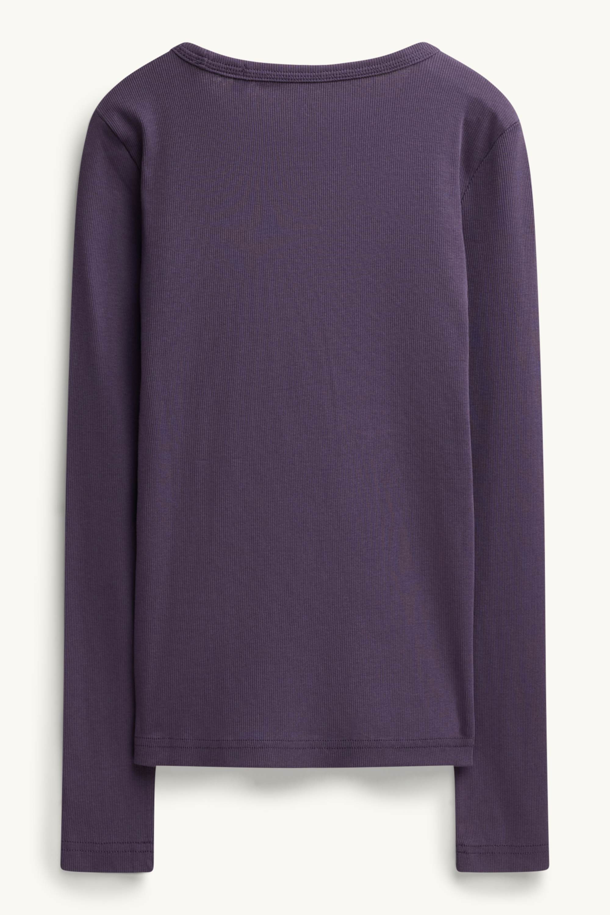 Long sleeve top - slim fit - ribbed violet