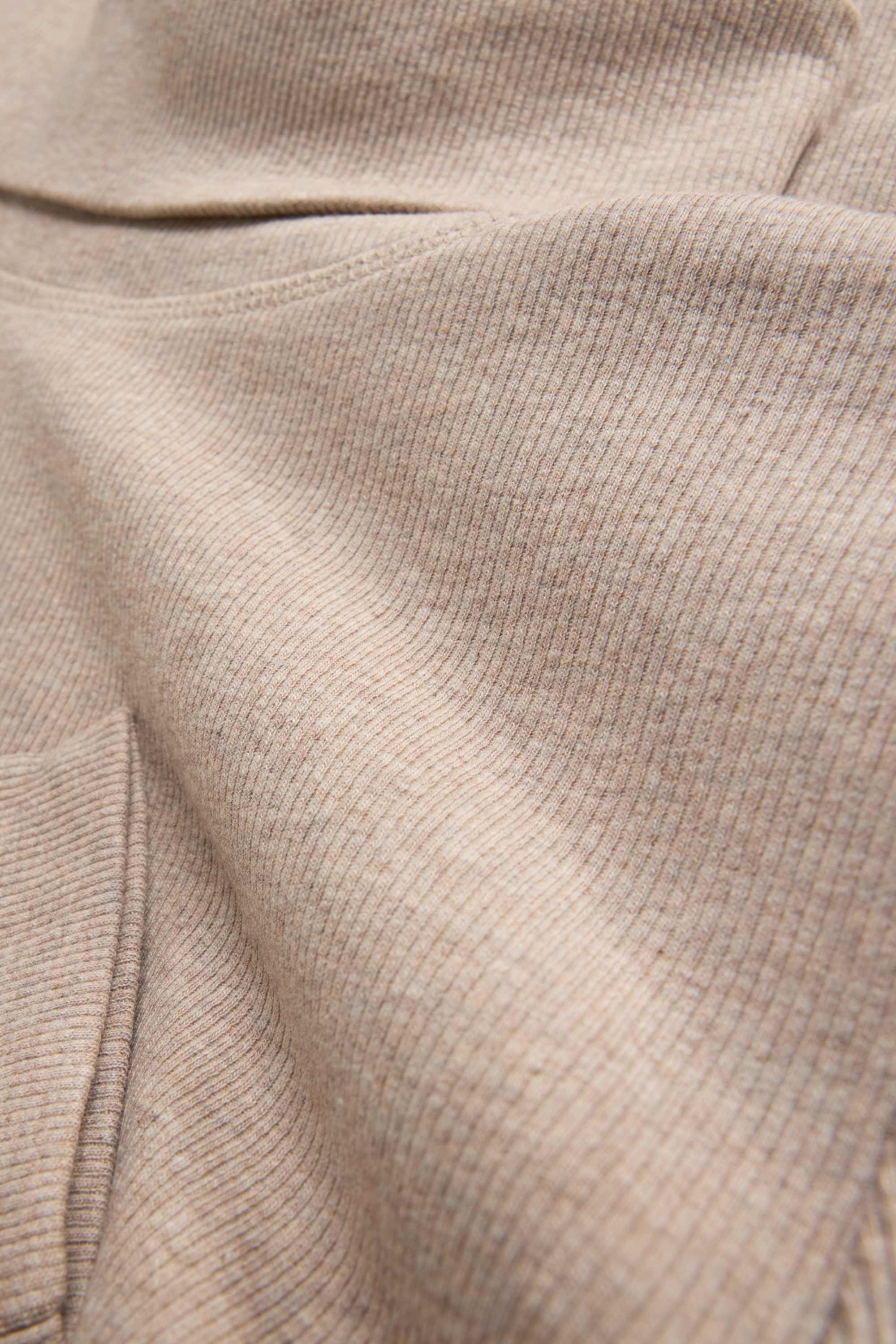 Turtleneck top - ribbed beige