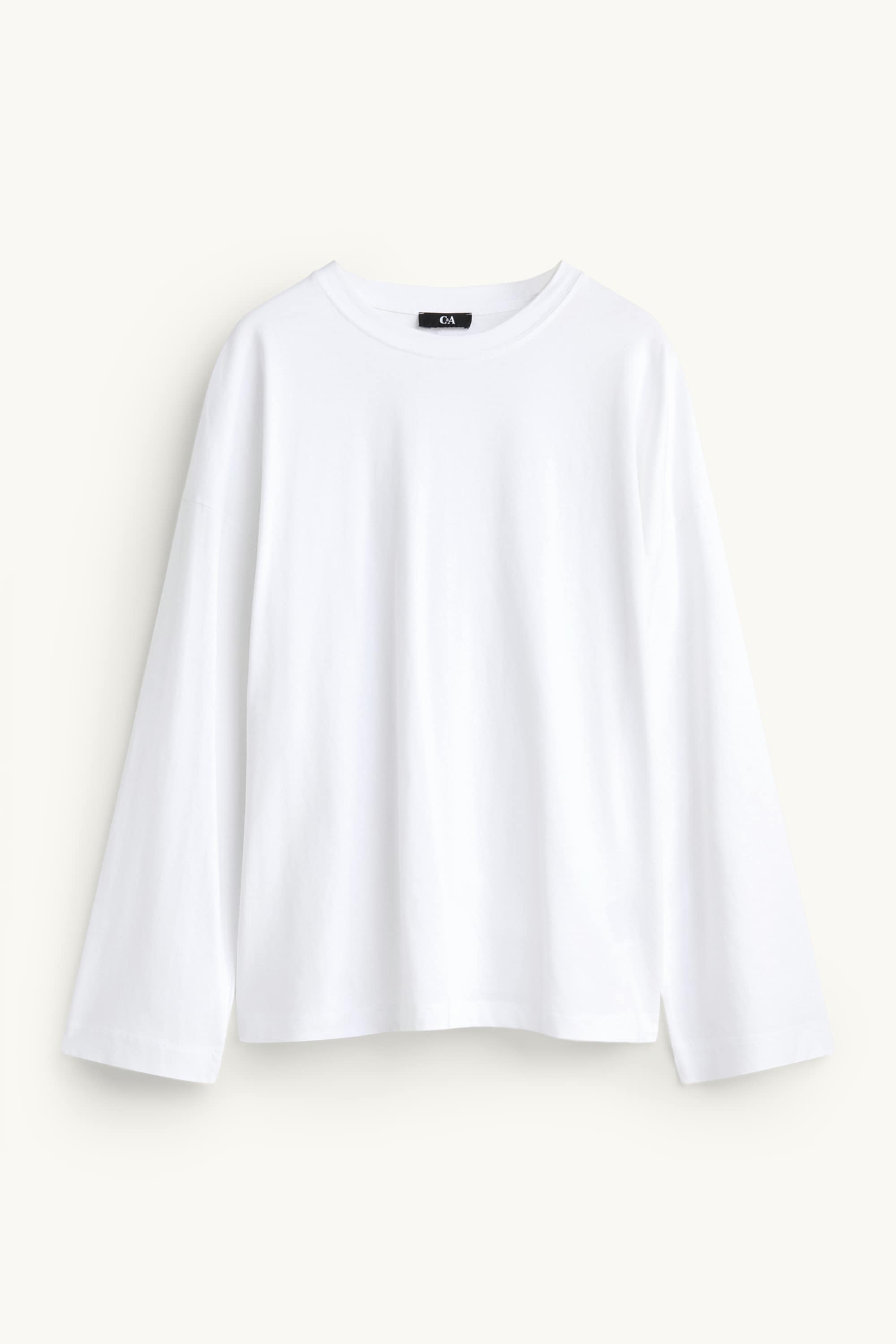 Long sleeve top - relaxed fit white