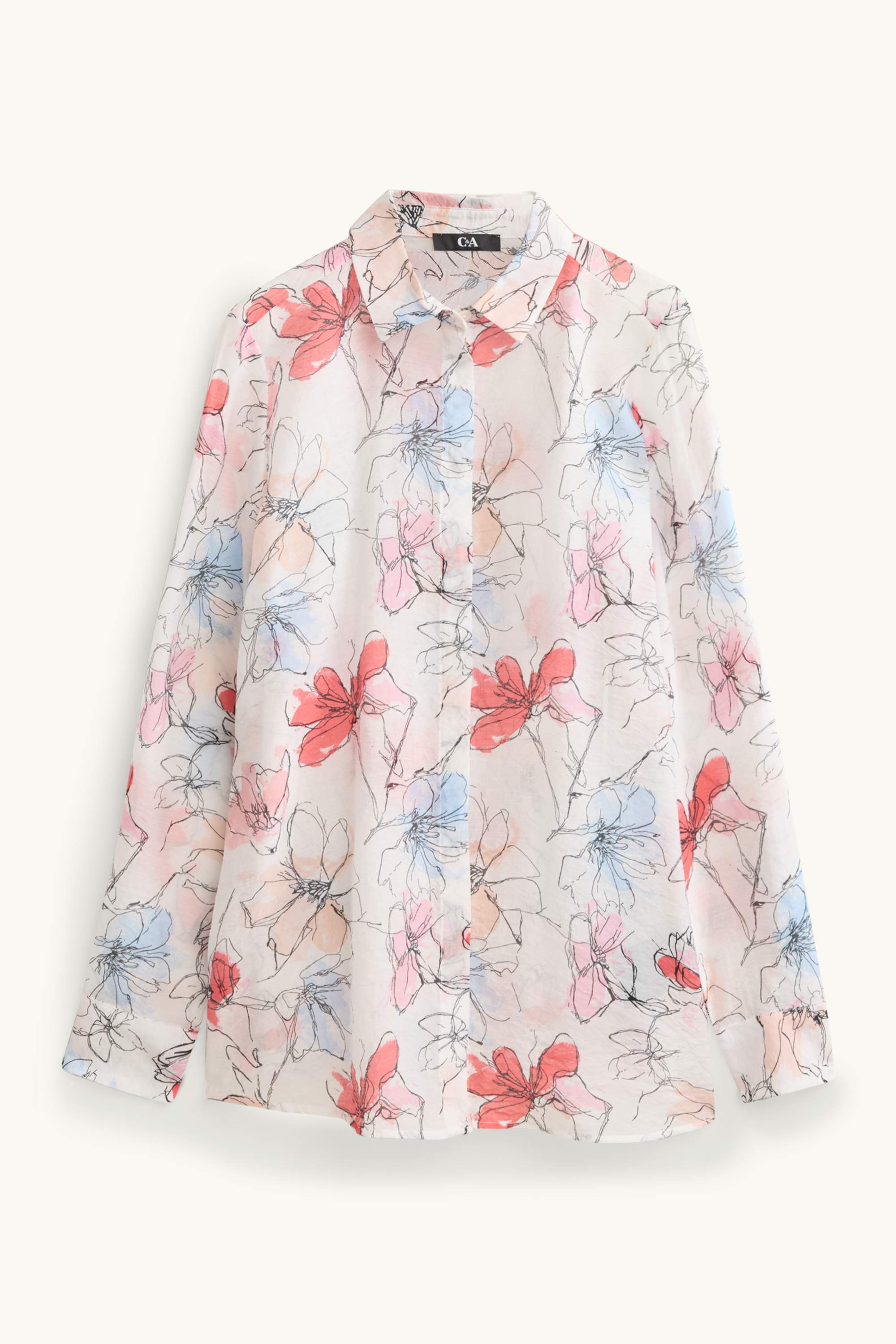Blouse - floral white