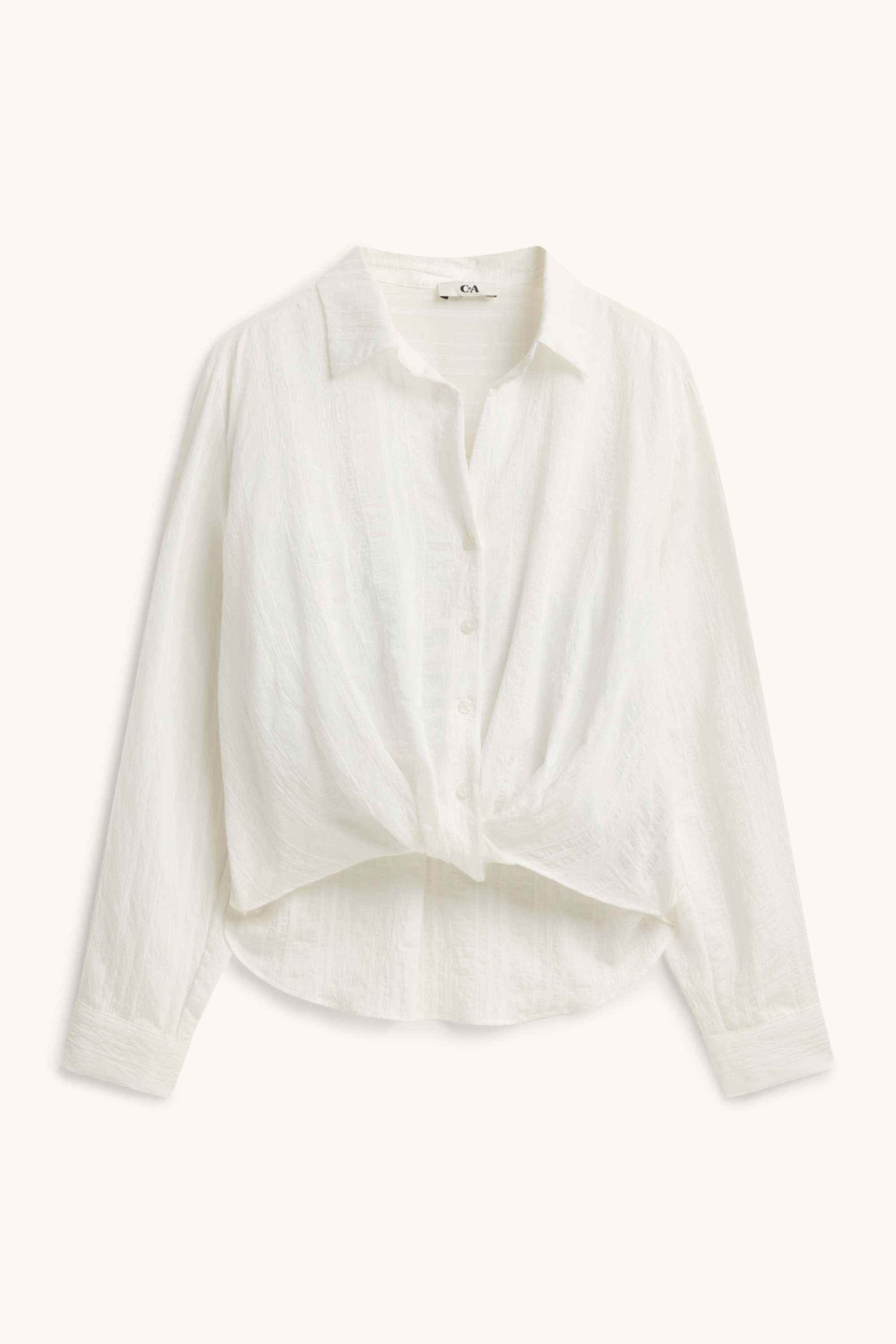 Blouse with knot detail white
