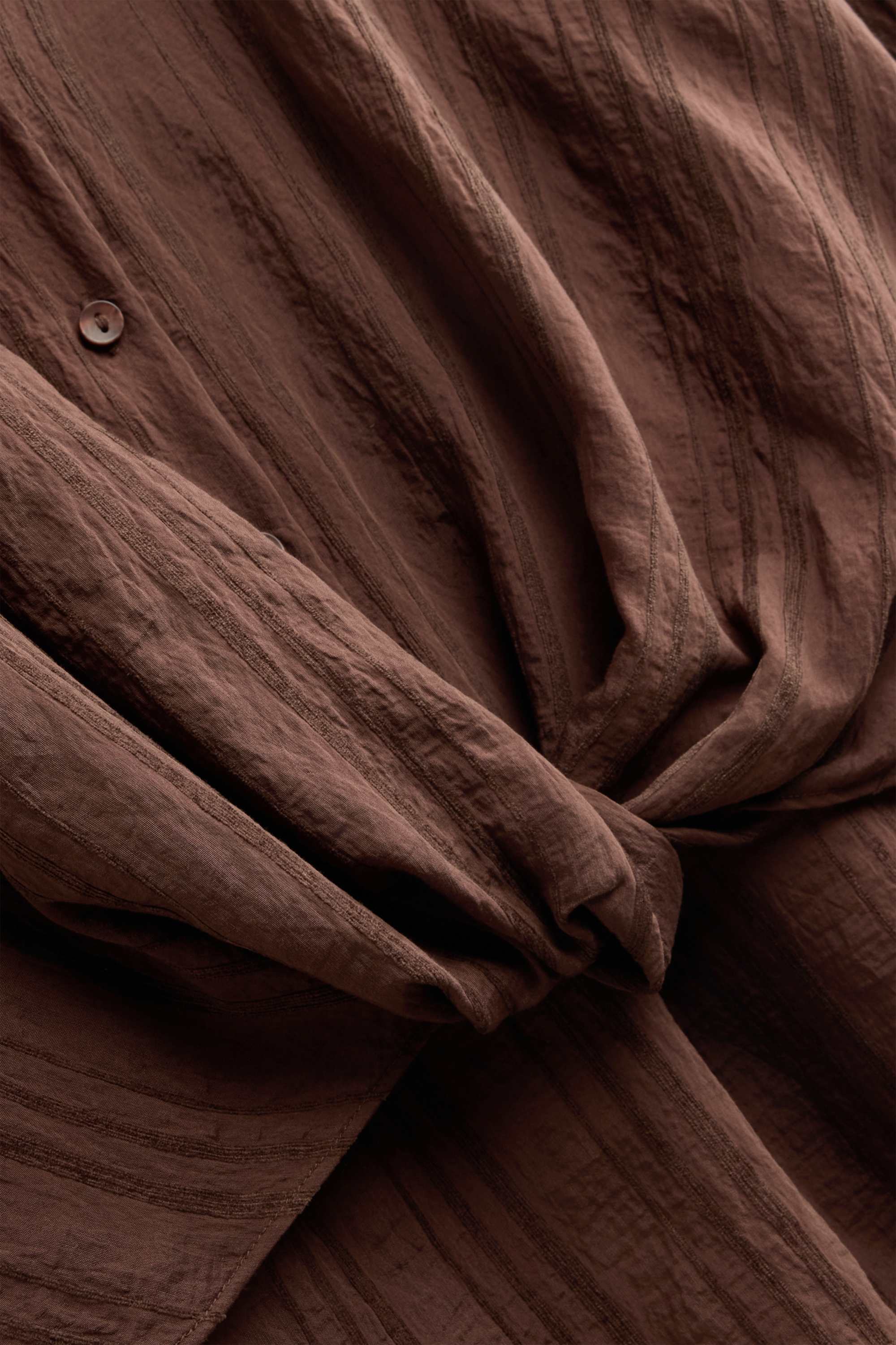 Blouse with knot detail dark brown