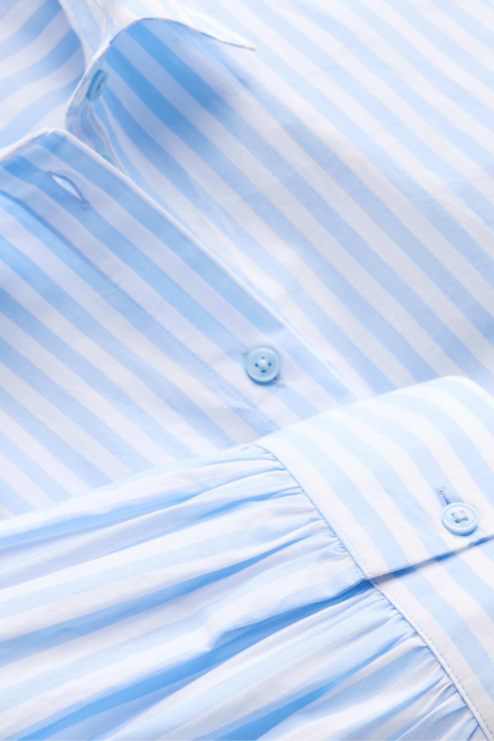 Shirt blouse - striped white / blue