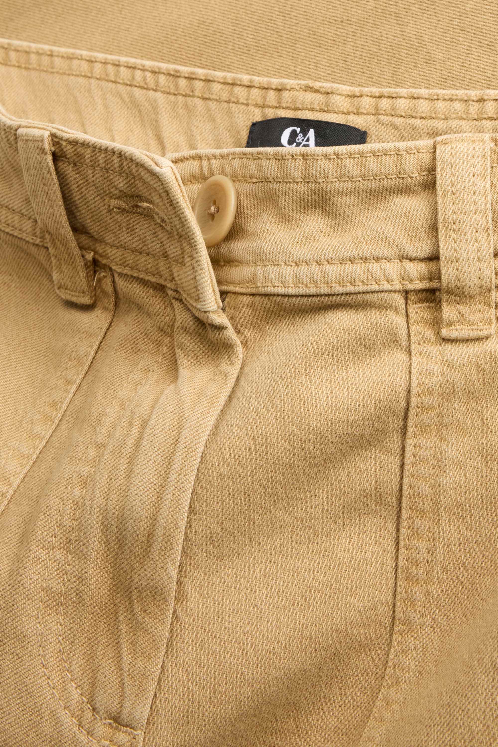 Barrel jeans - high waist beige