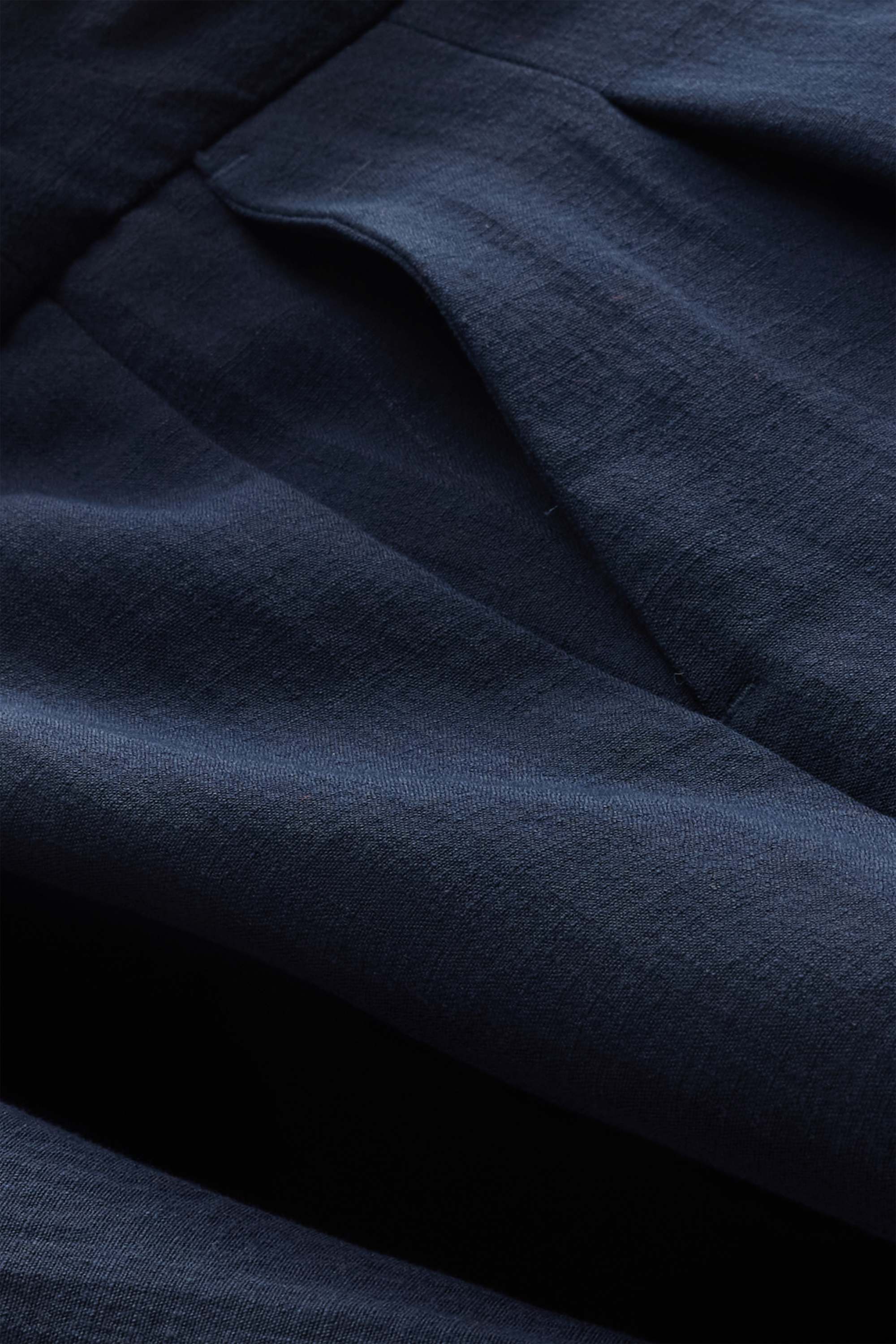 Cloth trousers - high waist - wide leg dark blue