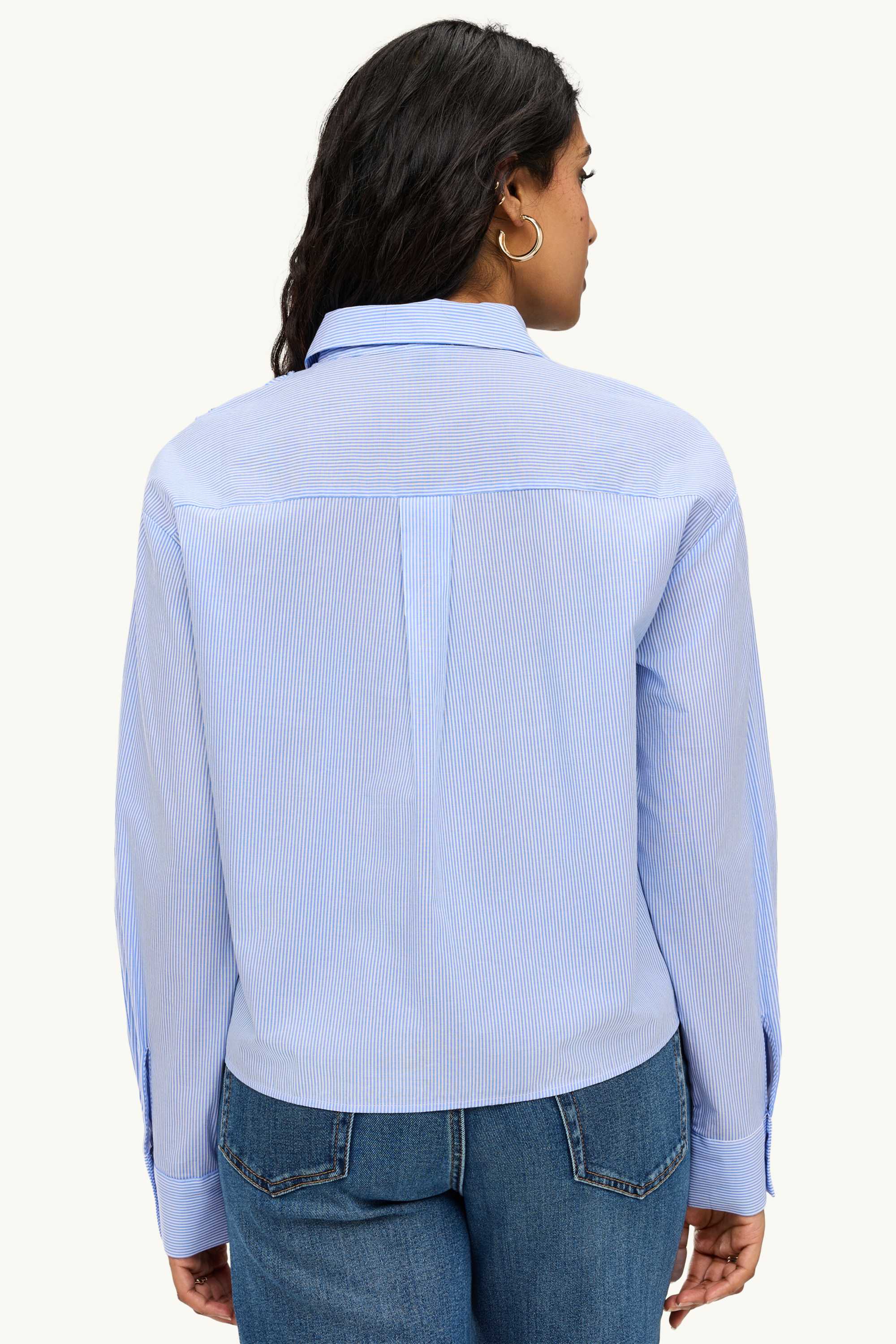 Blouse - striped light blue