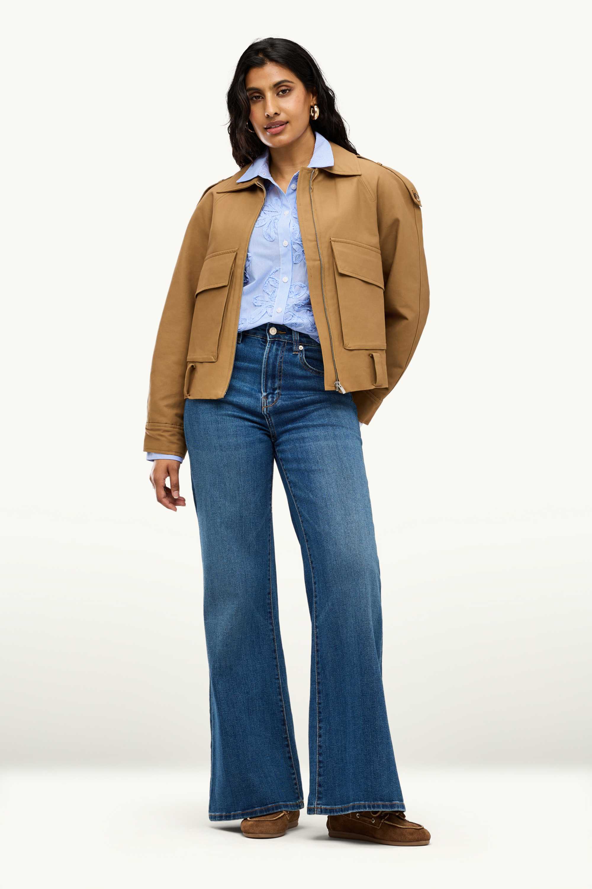 Blouse - striped light blue