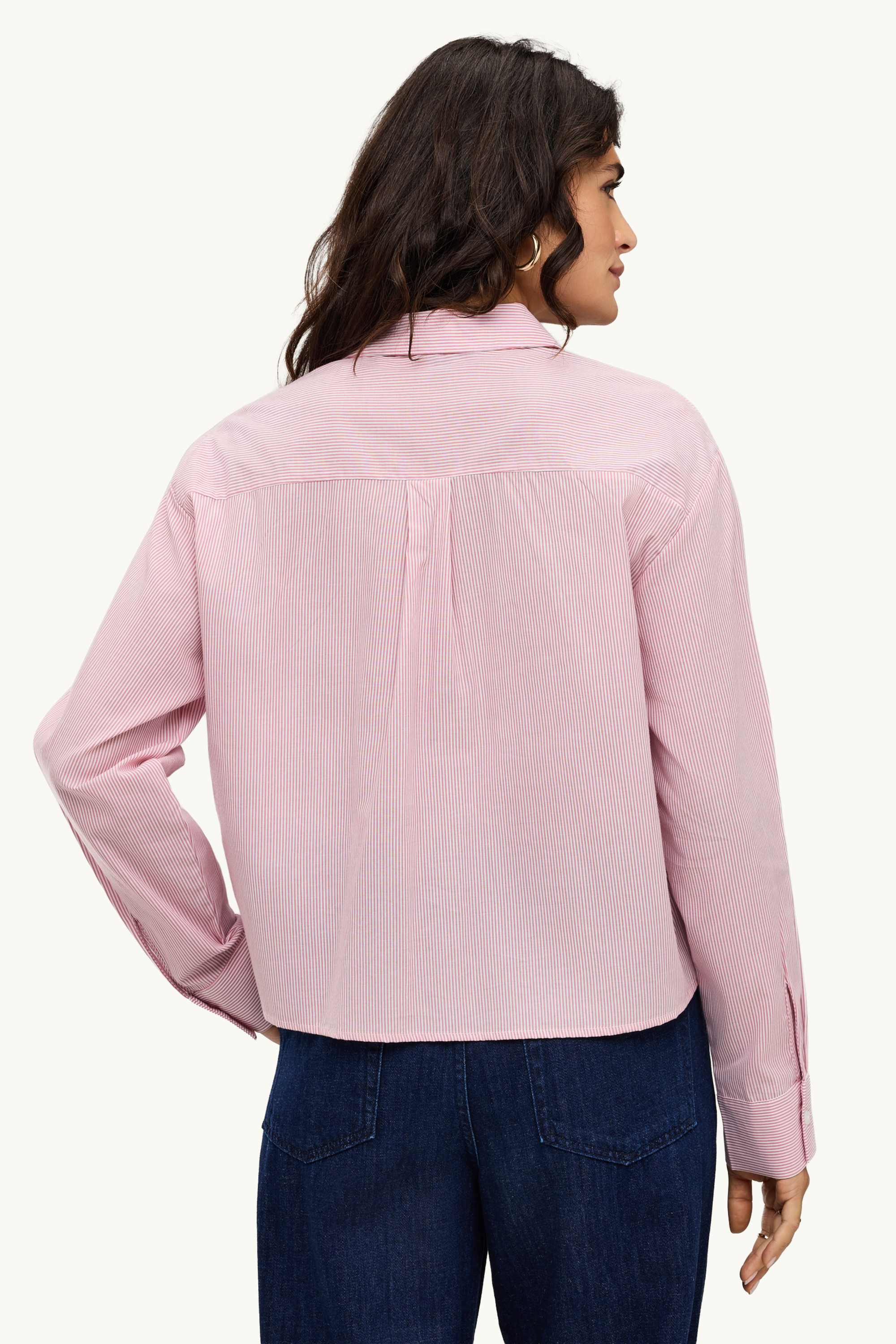 Blouse - striped rose